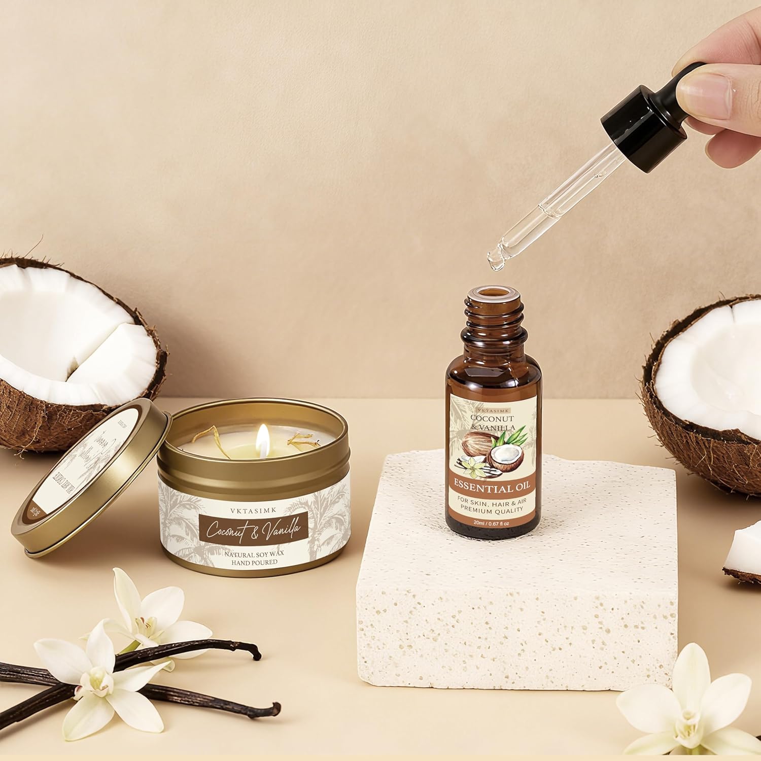 Gifts for Women Happy Birthday Gift Baskets, Bath and Body Gift Set Mothers Day Gifts, Vanilla Coconut Relaxing Home Spa Set Self Care Gift for Mom Sister Her Wife Grandma Girlfriend Friends - Image 5