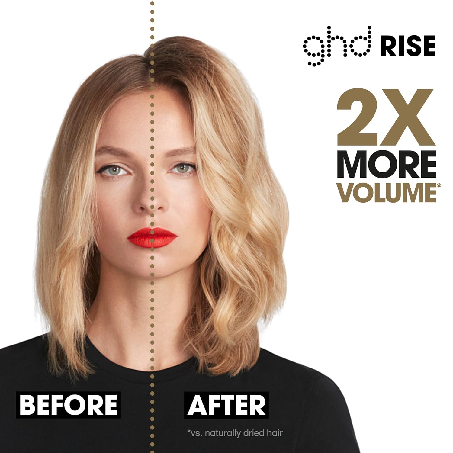 ghd Rise Volumizing Hot Hair Brush - Professional 1.25” Hot Brush for Dry Hair with Maximum Root Lift, 2x Volume, 365ºF Safe Styling Temperature Technology and Auto Sleep Mode - Black - Image 4