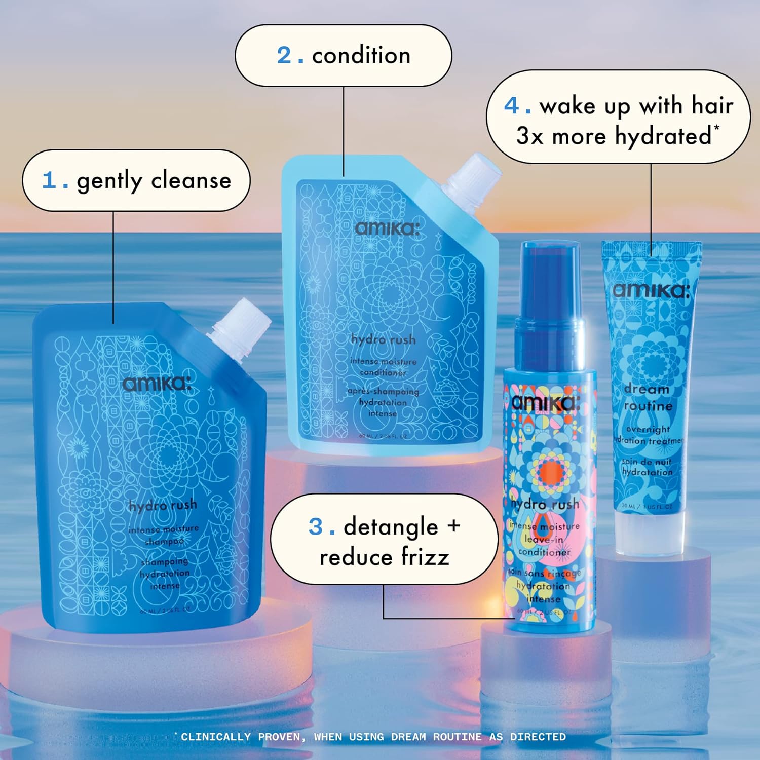 amika hydro dream hair routine trial set - Image 3