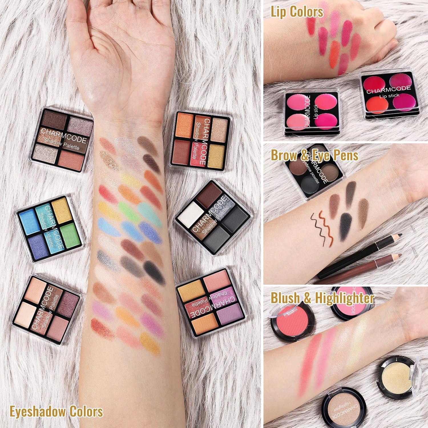 Makeup Kit for Teen Girls & Women Full Kit, Beauty Train Case with Starter Cosmetics Set, Make Up Valentine's Gift Box with Eyeshadow,Lipgloss,Highlight,Blush,Lip&Eye Pen,Brush & More(GoldenBrown) - Image 4