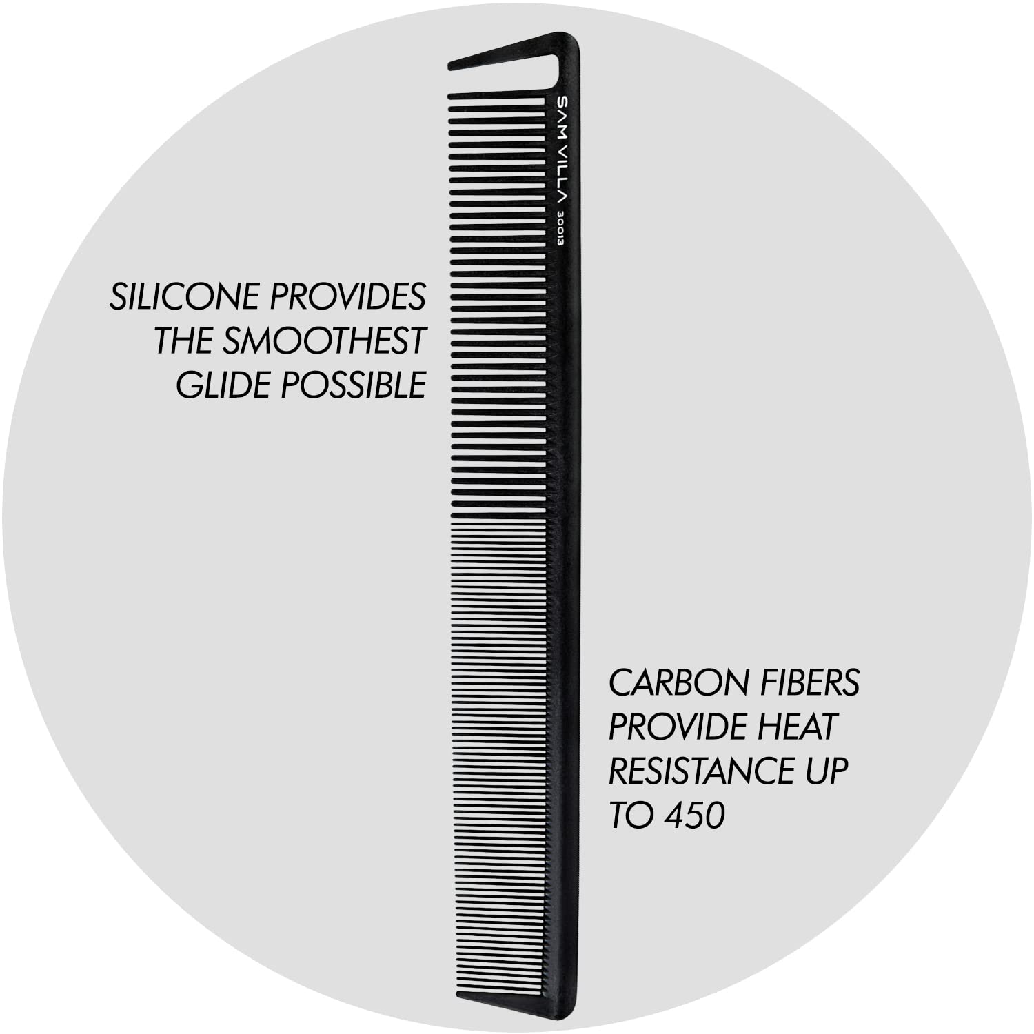 Sam Villa Signature Series Long Cutting Comb - Image 6