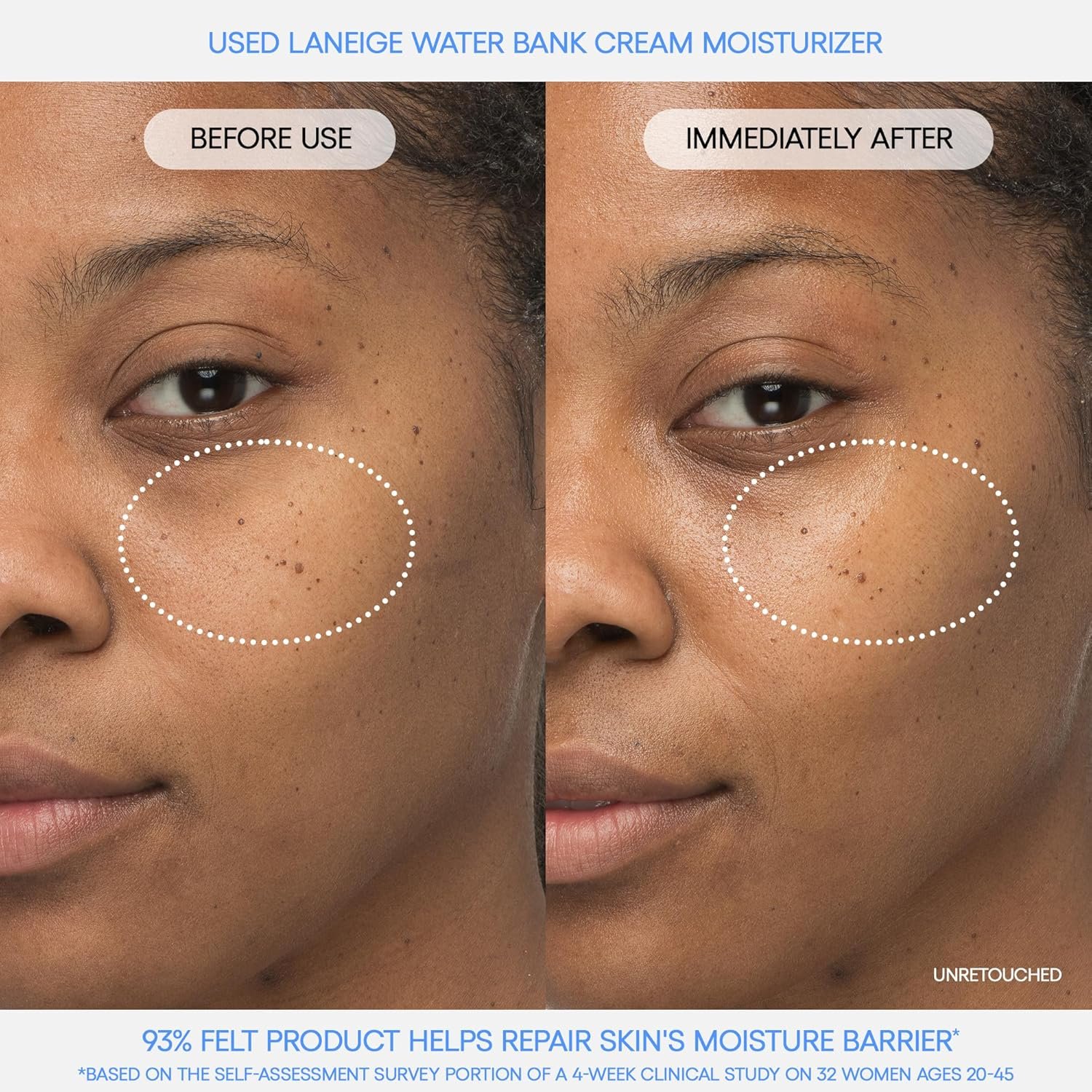 LANEIGE Water Bank Blue Hyaluronic Cream Moisturizer: Hydrating Korean Face Cream with Squalane & Ceramide for Skin Barrier Support, Dermatologist-Tested - Image 3