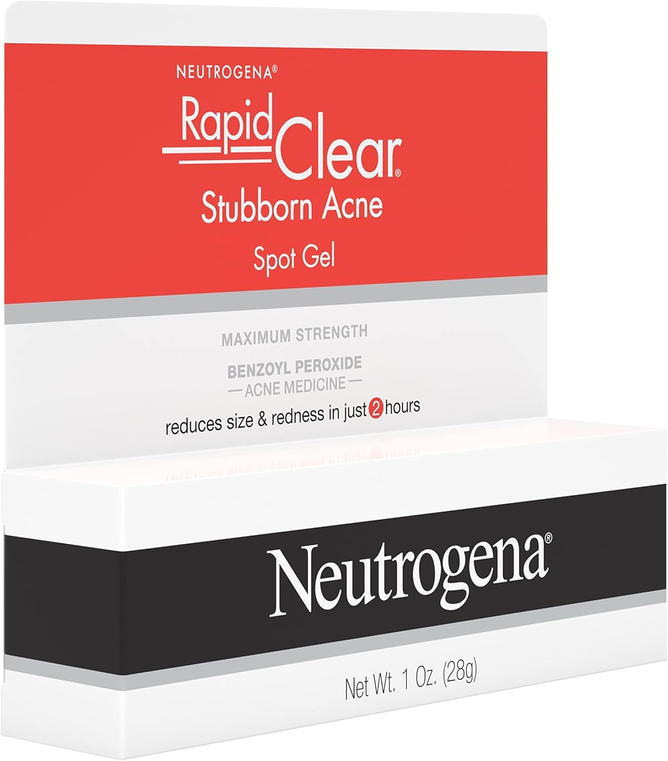 Neutrogena Rapid Clear Stubborn Acne Spot Treatment Gel, Maximum Strength 10% Benzoyl Per-oxide Treatment Medication for Acne Prone Skin, Pimple Cream Reduces Size & Redness, 1 oz - Image 12