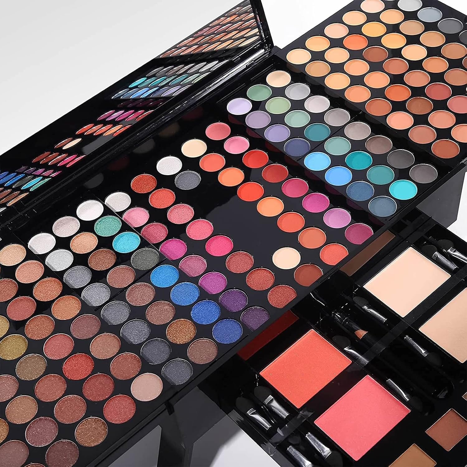 UNIFULL 190 Colors Makeup Pallet,Professional Makeup Kit for Women Full Kit,All in One Makeup Sets for Women&Beginner,include Eyeshadow,Lipstick,Compact Powder,Eyeliner,Concealer(004-Black) - Image 5