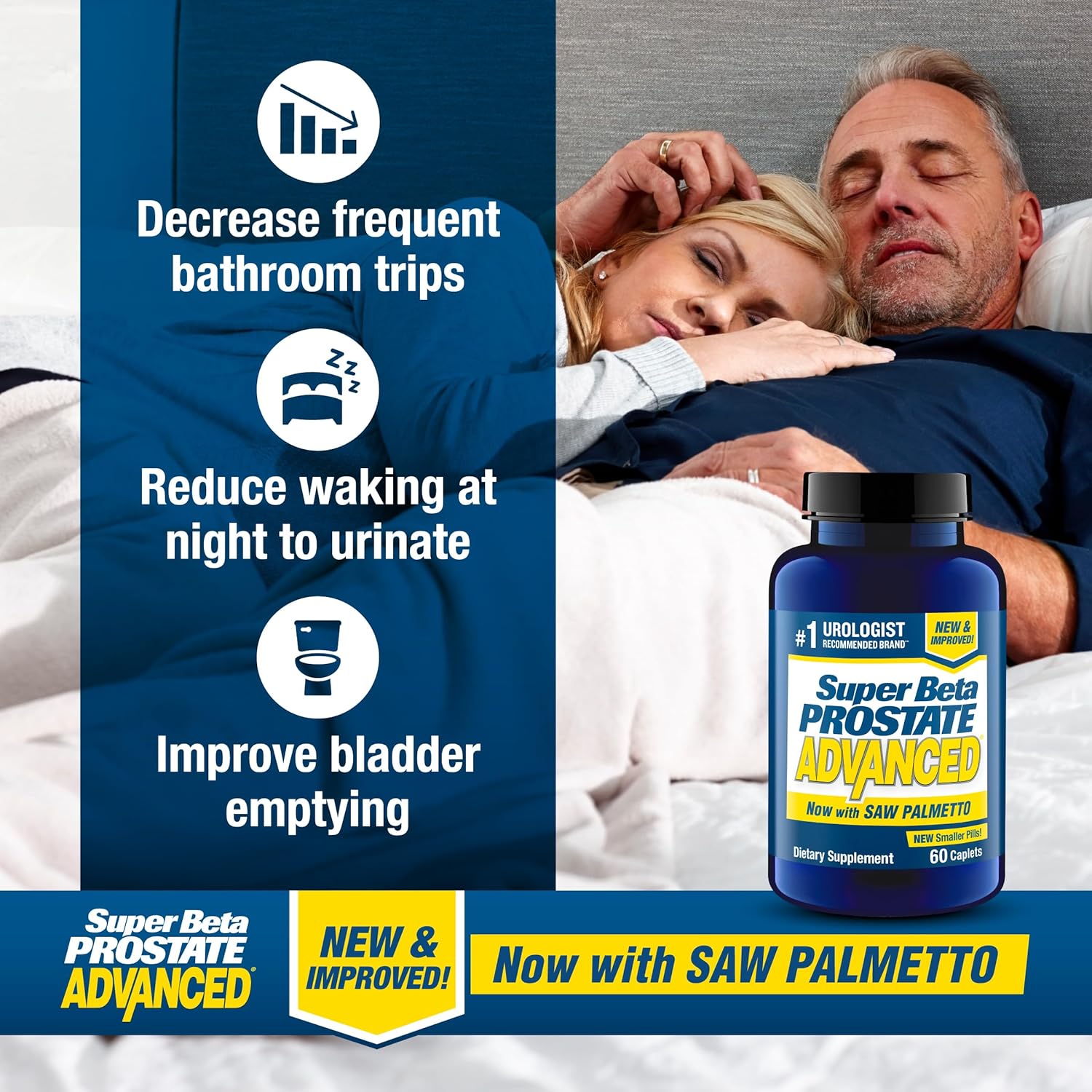SUPER BETA PROSTATE Advanced with Saw Palmetto - Prostate Health Supplements for Men, Bladder & Urinary Support with Beta-sitosterol, Reishi, Saw Palmetto, Vitamin D, Zinc Oxide, Selenium - 180 Count - Image 2