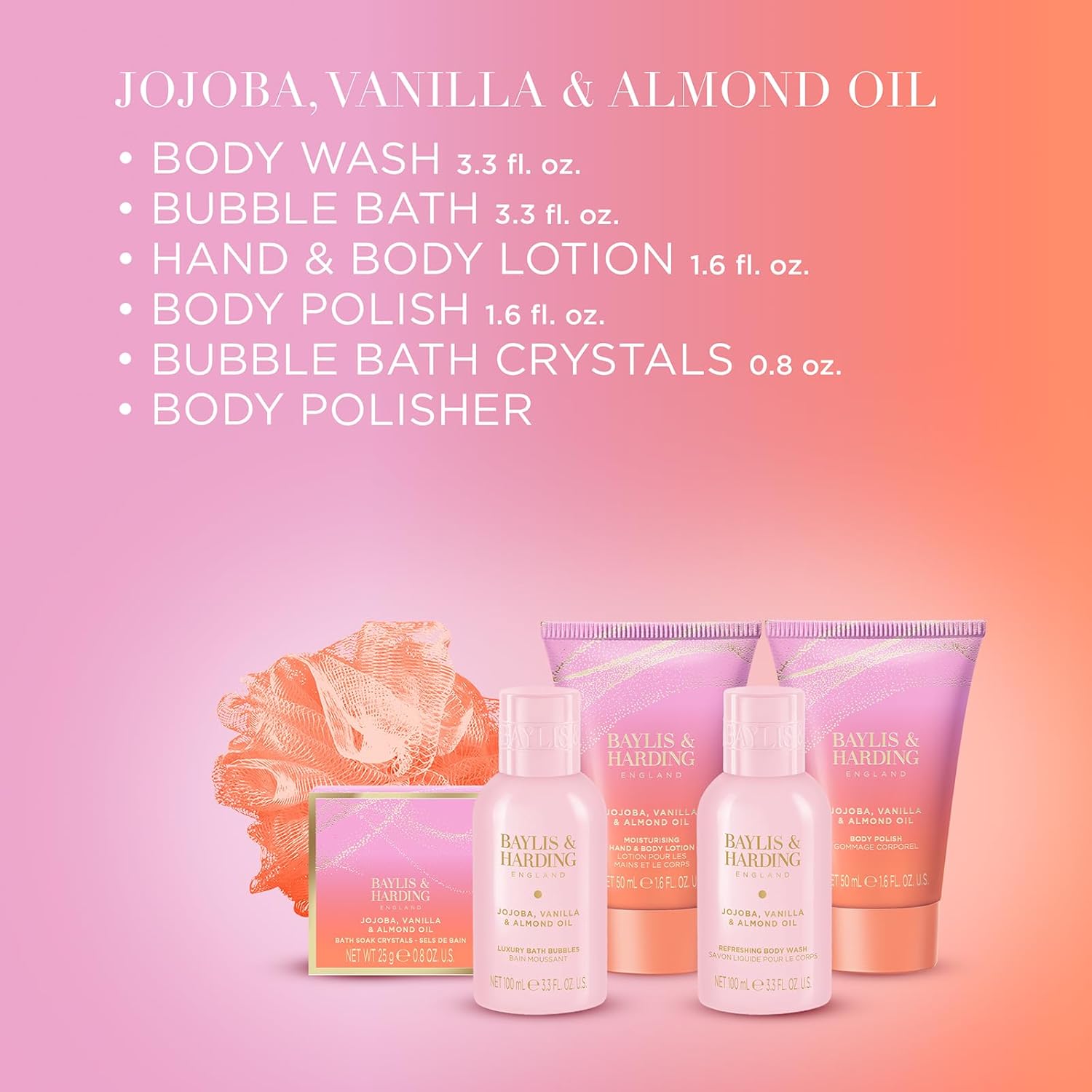 Baylis & Harding Jojoba, Vanilla & Almond Oil Luxury Pamper Present Gift Set - Vegan Friendly - Image 3