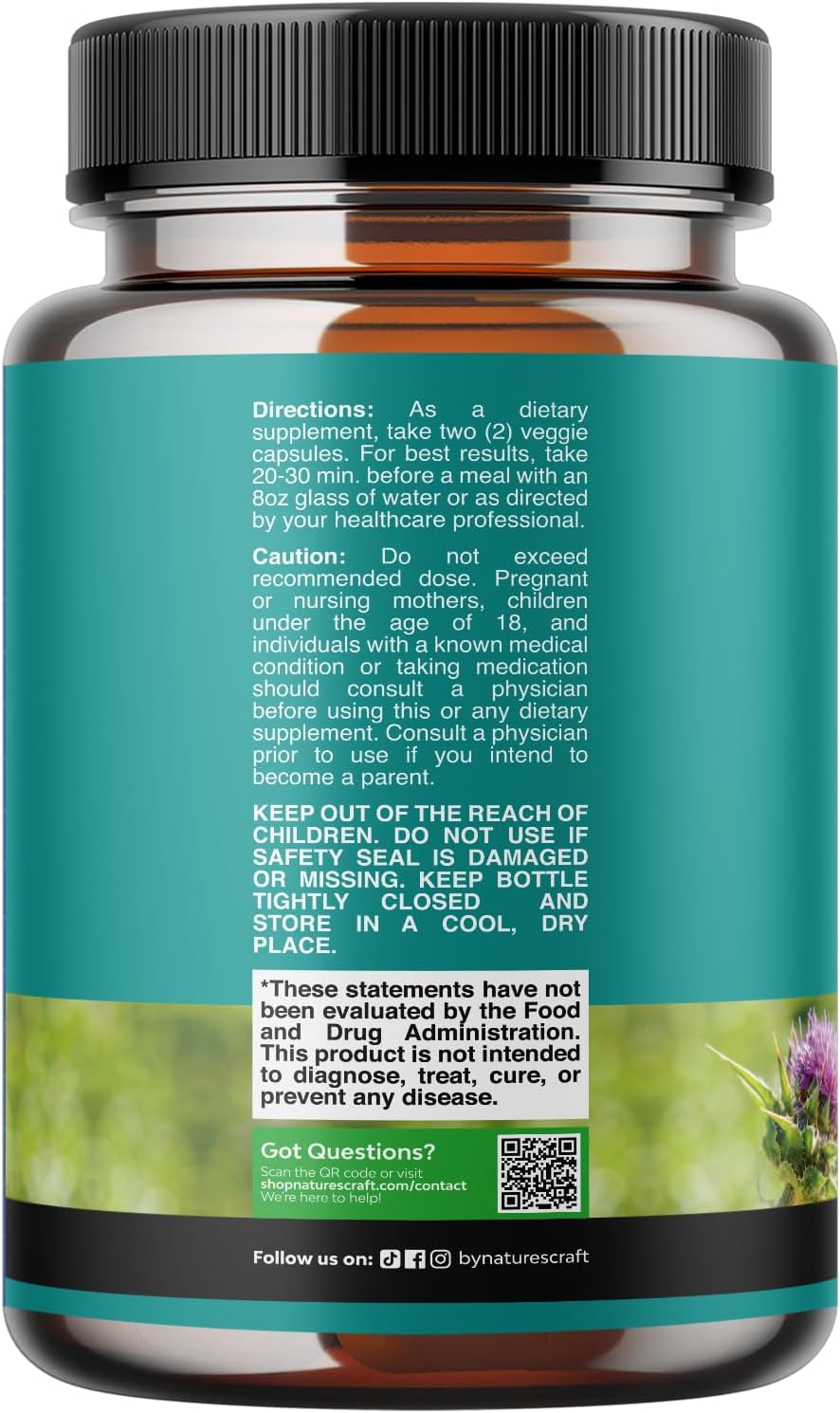 Liver Cleanse Detox & Repair - Milk Thistle Supplement for Digestion & Immune Health - Ginger Root, Choline & Dandelion Root - Herbal Liver Support with Silymarin, Beetroot & Artichoke - 70 Count - Image 2