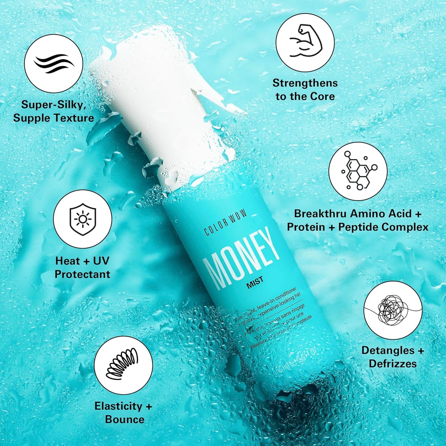 COLOR WOW MONEY MIST – Luxe Leave-in Conditioning Treatment for Glossy, Expensive-Looking Hair | Moisturizes, Defrizzes & Detangles for smooth, silky texture - Image 6
