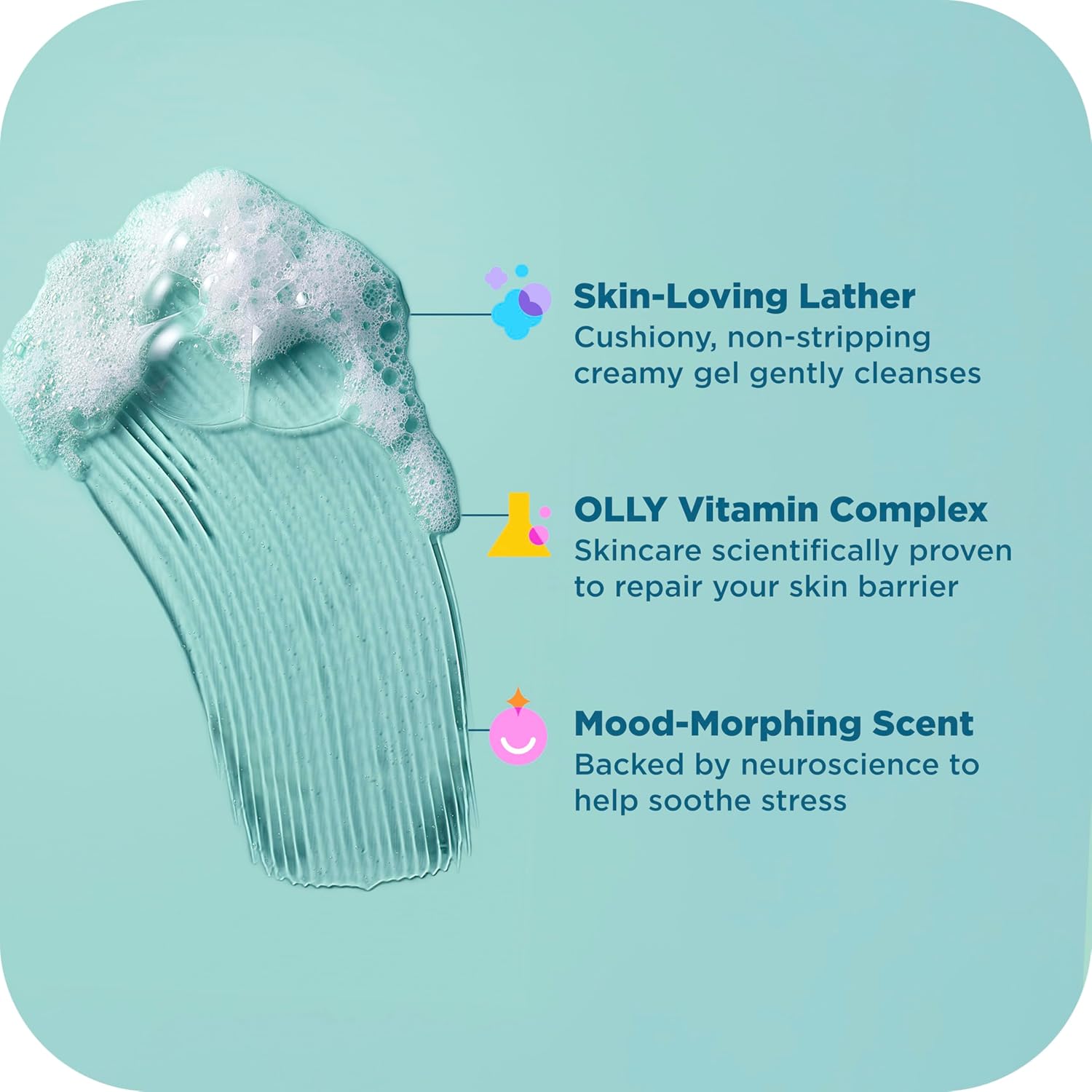 OLLY Body Wash Mixed Pack 4 Count to Restore Skin barrier & Hydrate skin 3 oz - Image 6