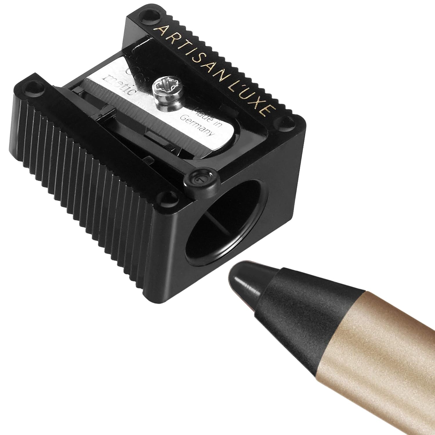 Artisan L'uxe Beauty Velvet Jumbo Eyeliner Pencil & sharpener set Smokey Eyes in 3 Minutes Water Proof, Smudge Proof, Long Lasting Age Defying Essential Oils Midnight (Shade: Black) - Image 4