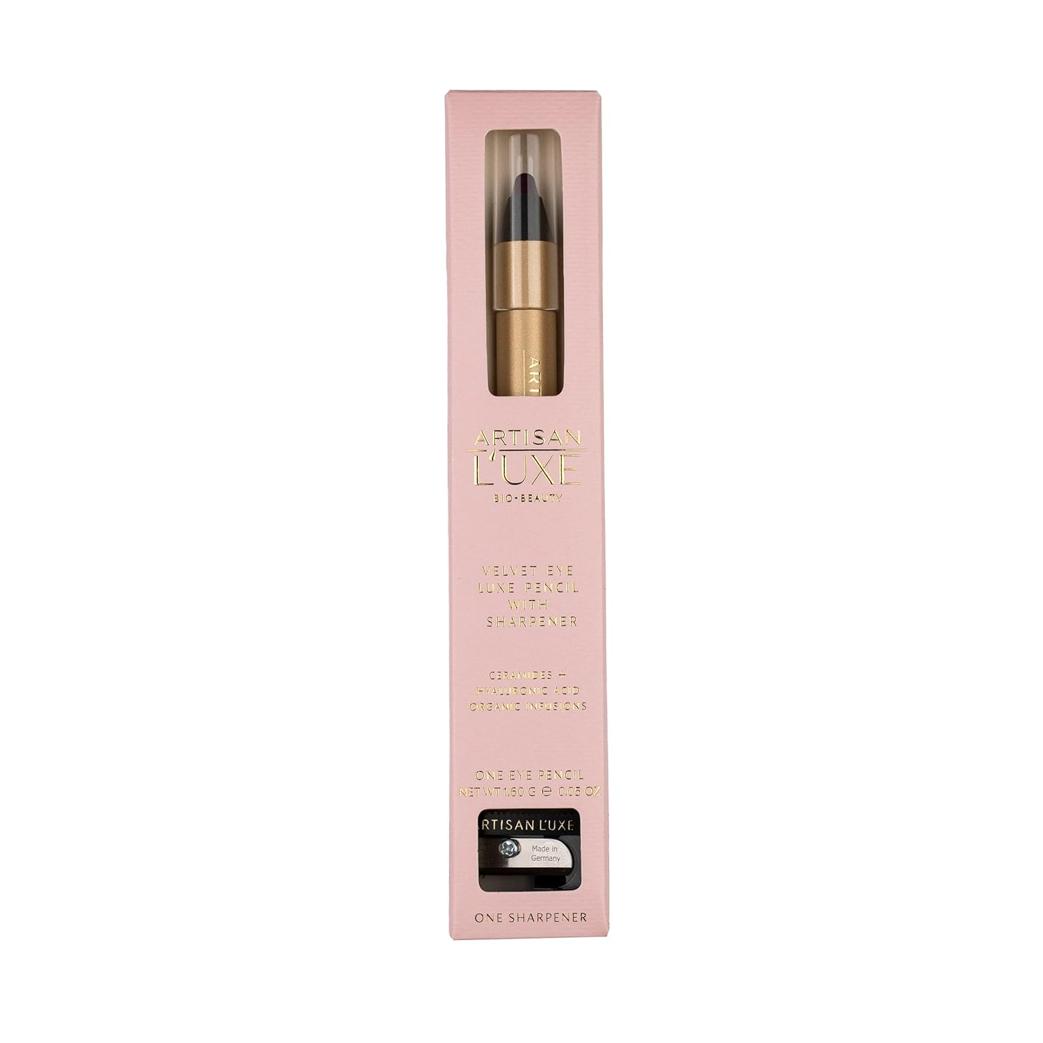 Artisan L'uxe Beauty Velvet Jumbo Eyeliner Pencil & sharpener set Smokey Eyes in 3 Minutes Water Proof, Smudge Proof, Long Lasting Age Defying Essential Oils Midnight (Shade: Black) - Image 5