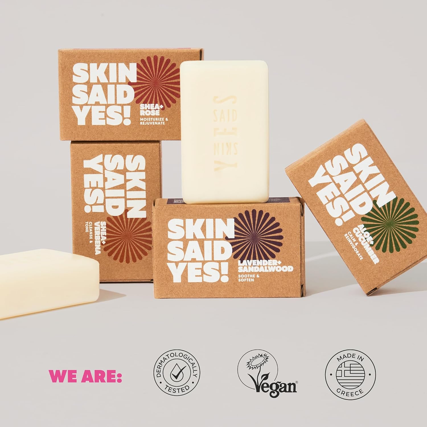 Skin Said Yes Organic Soap Bar (Set of 8) - Natural Soap Made in Greece | Nuorishing Shea Butter, Olive Oil, Lavander and Sandalwood, Aloe Vera & Cucumber Extract | Jabones Artesanales Naturales - Image 5
