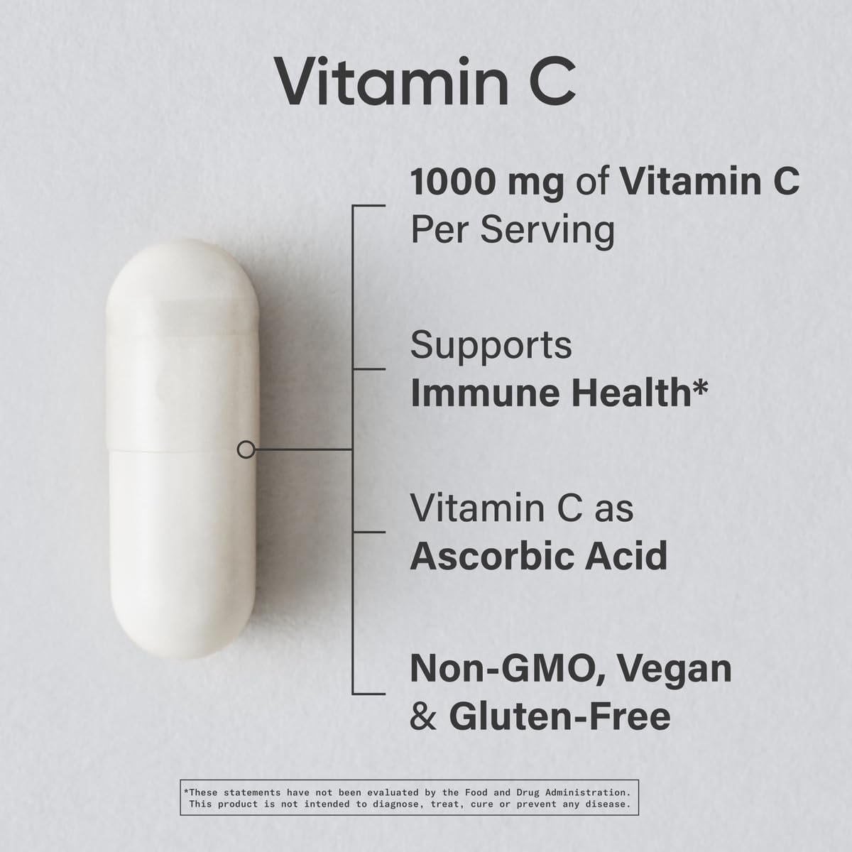 Sports Research High Potency Vitamin C Supplement - Vegan Veggie Capsules for Antioxidant Activity & Immune Support - Non-GMO Verified & Gluten Free - Ascorbic Acid Vitamin C 1000mg, 240 Count - Image 2
