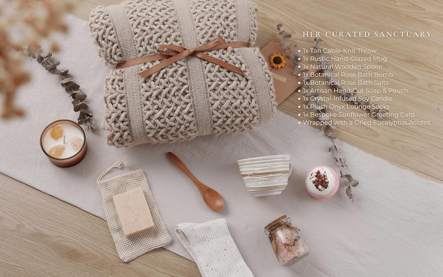 Cozy Self Care Package for Women – Warm & Comforting Thinking of You Gift Box for Birthday,Bes Friend Gift, Get Well Soon/Bereavement/Condolence/Farewell Gift, Sympathy /Encouragement gift(TAN) - Image 3