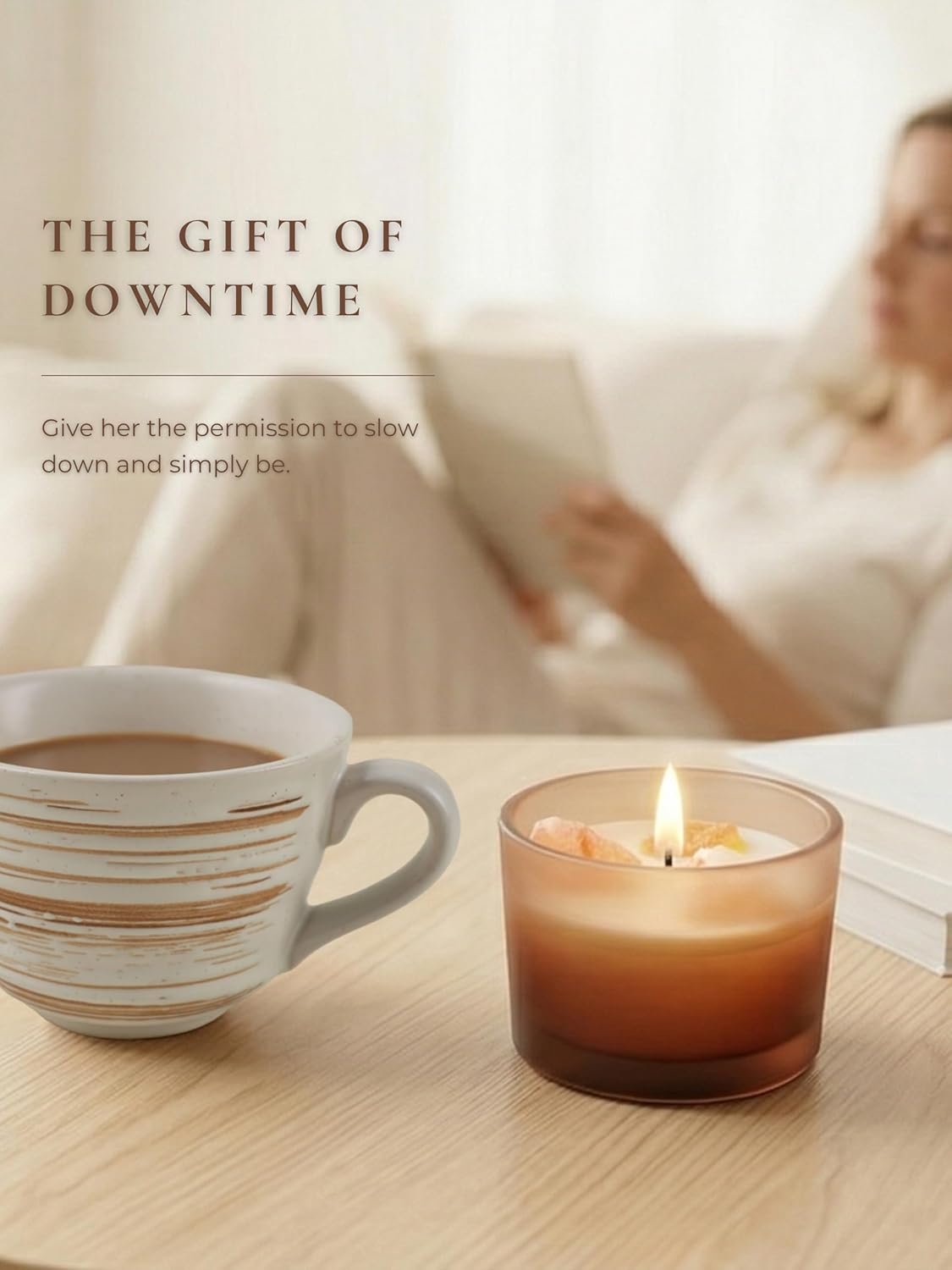 Cozy Self Care Package for Women – Warm & Comforting Thinking of You Gift Box for Birthday,Bes Friend Gift, Get Well Soon/Bereavement/Condolence/Farewell Gift, Sympathy /Encouragement gift(TAN) - Image 8