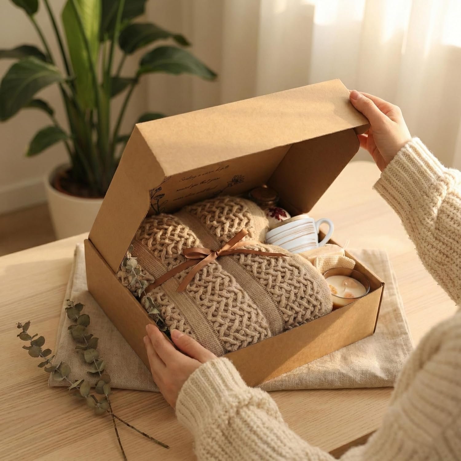 Cozy Self Care Package for Women – Warm & Comforting Thinking of You Gift Box for Birthday,Bes Friend Gift, Get Well Soon/Bereavement/Condolence/Farewell Gift, Sympathy /Encouragement gift(TAN) - Image 9