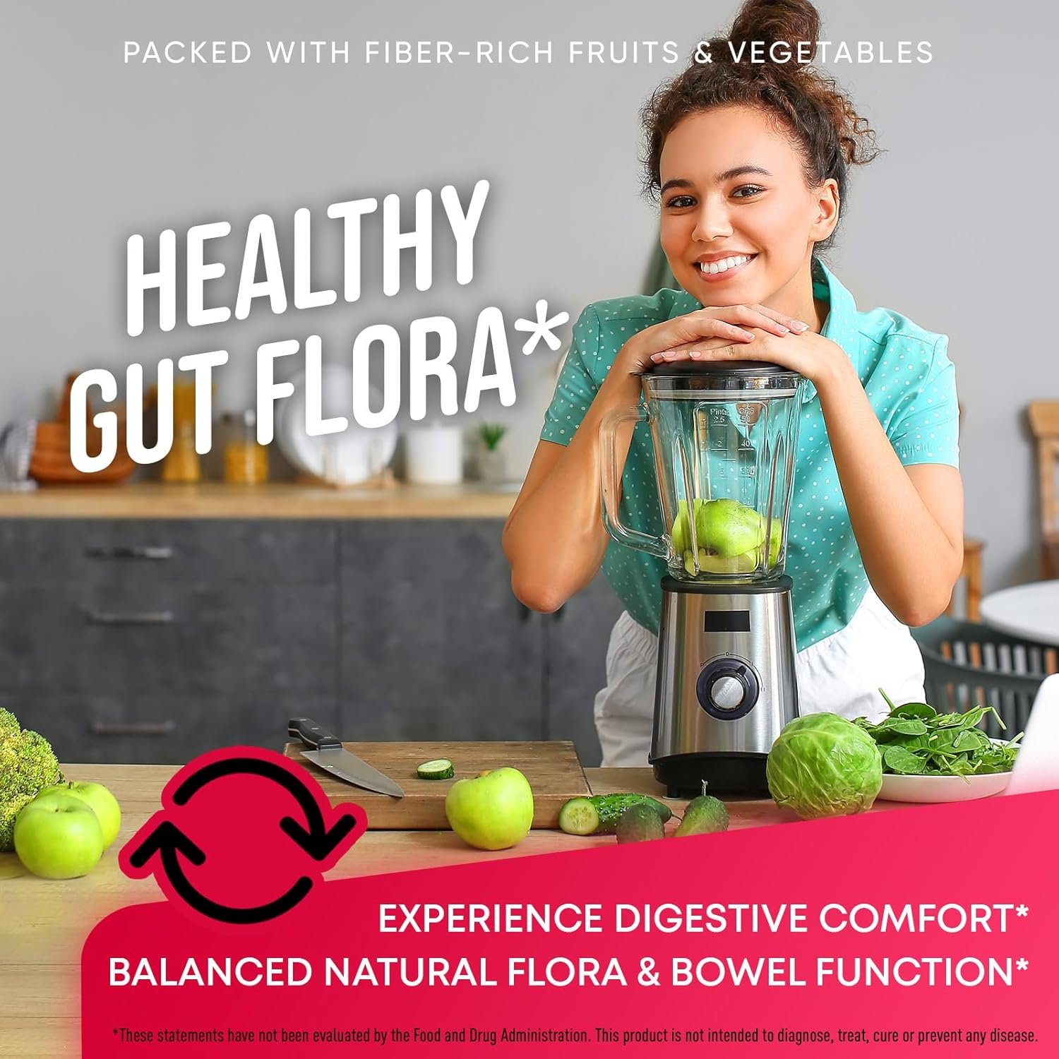 Fruits and Veggies Supplement - High Fiber Supplement for Immunity, Gut & Energy - Super Reds & Super Greens Supplements with Marshmallow Root - 240 Reds and Super Greens Powder Superfood Capsules - Image 4