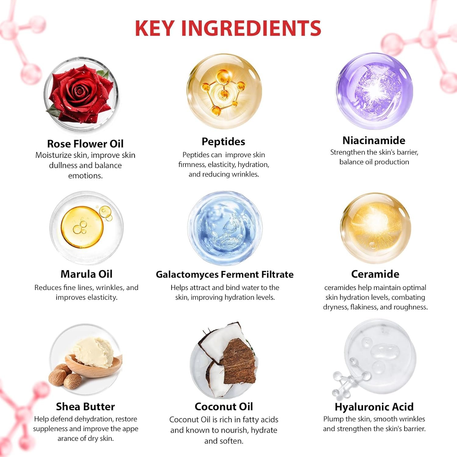 Gifts for Women, Red Rose 32 Pcs Face Skin Care Gifts Set, Birthday Gift for Women, Bath and Body Gifts Basket Set, Spa Set & Self-Care Basket, Thinking of You Gift, Christmas, Anniversary, Wife - Image 6