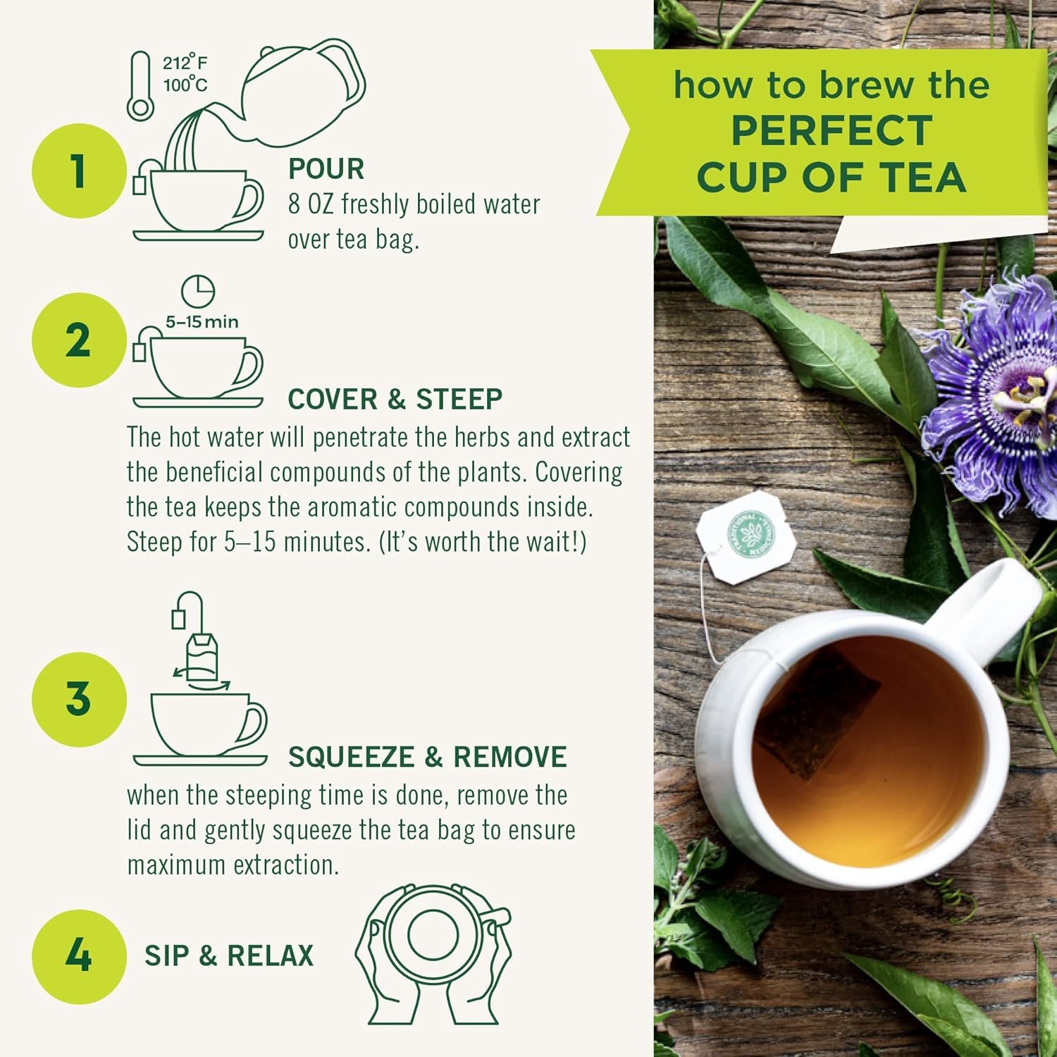 Traditional Medicinals Organic, Dandelion Leaf & Root - Dandelion Root Tea, Supports Normal Detox + Digestion - Kosher, Non-GMO, Caffeine-Free, Compostable - 16 Tea Bags - Image 5