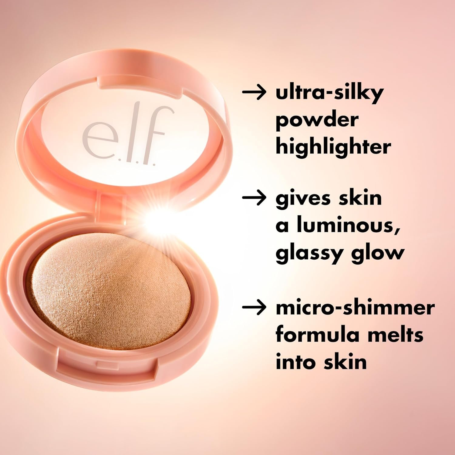 e.l.f. Halo Glow Silky Powder Highlighter, Long-Lasting Luminous Face Finish, Cake-Resistant With Micro-Shimmer, Vegan & Cruelty-Free, Soft Pearl Era - Image 3