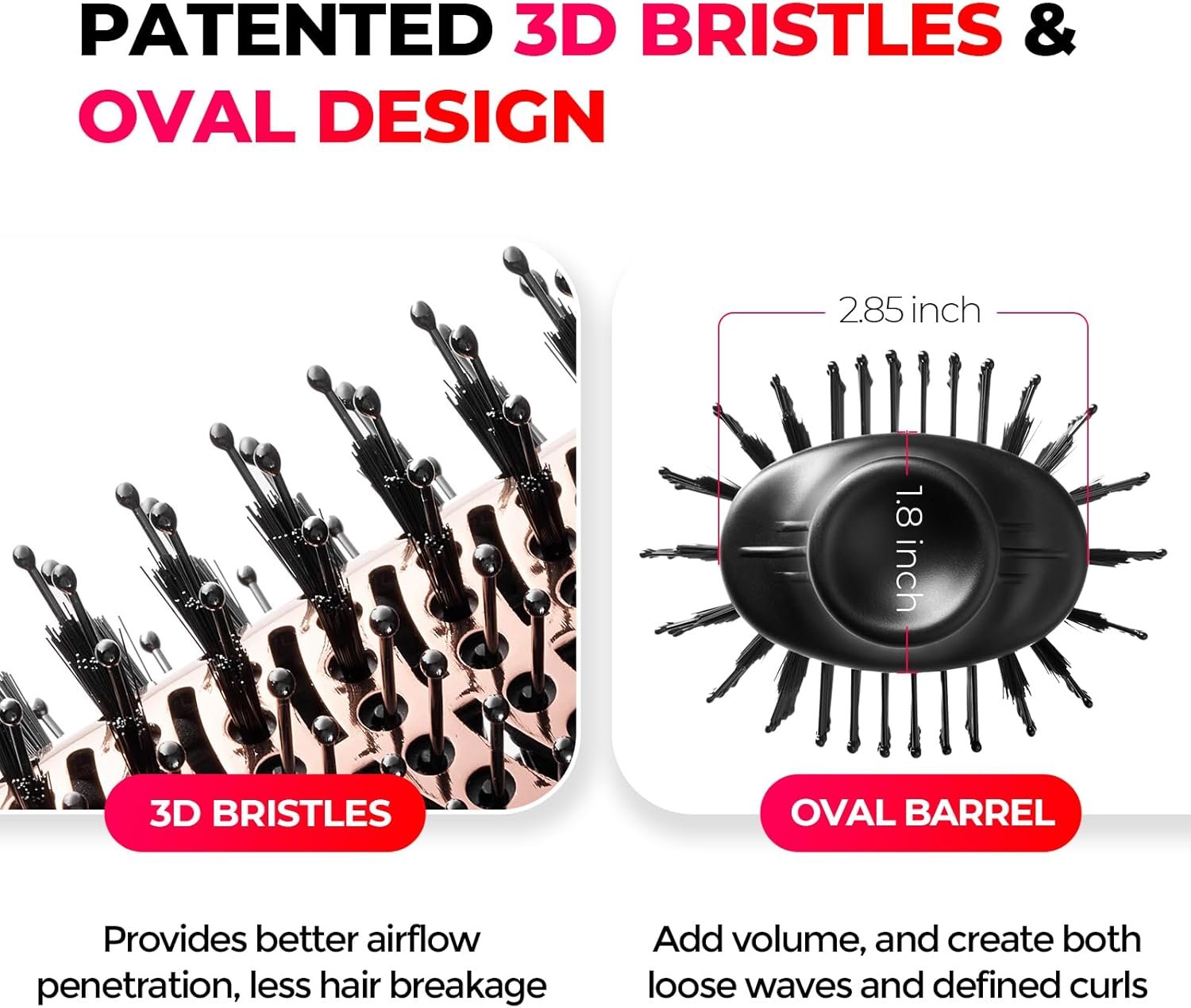TYMO Hair Dryer Brush Blow Dryer Brush in One, 4 in 1 Ionic Hairdryer and Styler Volumizer with Oval Titanium Barrel, Hot Air Straightener for Smooth Frizz-Free Blowout, Gold - Image 4