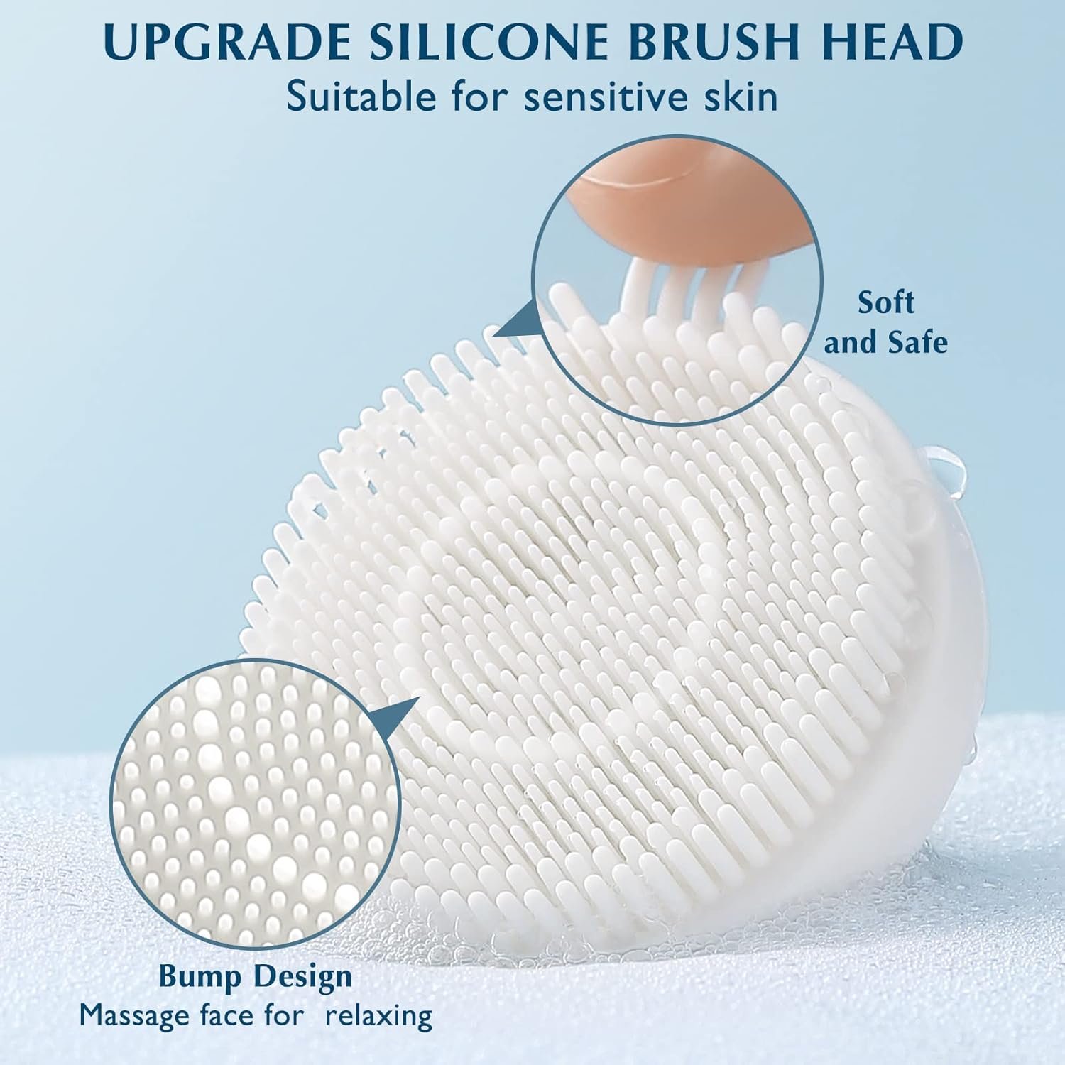 COSLUS Facial Cleansing Brush Silicone Face Scrubber: 7 in 1 FBS-D Electric Exfoliating Rotating Massage Device Waterproof Deep Cleaning Exfoliation Spa Machine - Electronic Skin Care Wash System - Image 6
