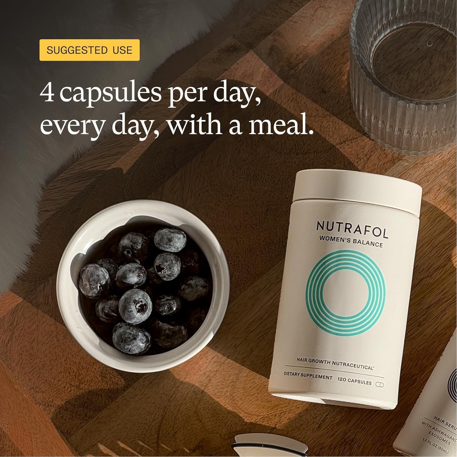 Nutrafol Women's Balance Hair Growth Supplements, Ages 45 and Up, Clinically Proven for Visibly Thicker Hair and Scalp Coverage in 3-6 Months, Dermatologist Recommended - 1 Month Supply Refill Pouch - Image 9