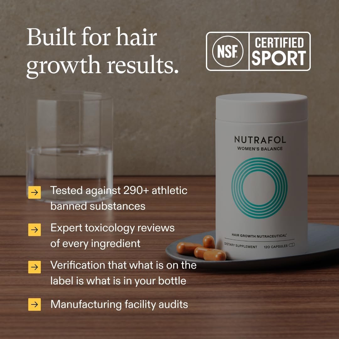 Nutrafol Women's Balance Hair Growth Supplements, Ages 45 and Up, Clinically Proven for Visibly Thicker Hair and Scalp Coverage in 3-6 Months, Dermatologist Recommended - 1 Month Supply Refill Pouch - Image 11