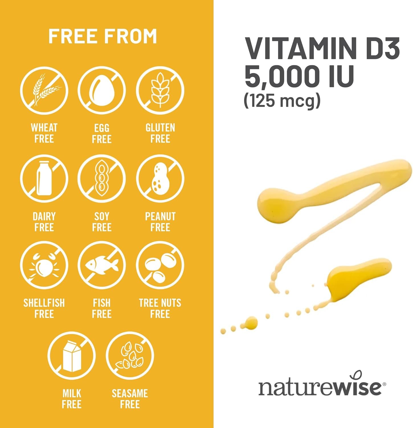 NatureWise Vitamin D3 5000iu (125 mcg) 200-Day Supply for Immune Support, Healthy Muscle Function, and Bone Health - Non-GMO, Gluten Free in Organic Extra Virgin Olive Oil, (Mini Softgel), 200 Count - Image 9