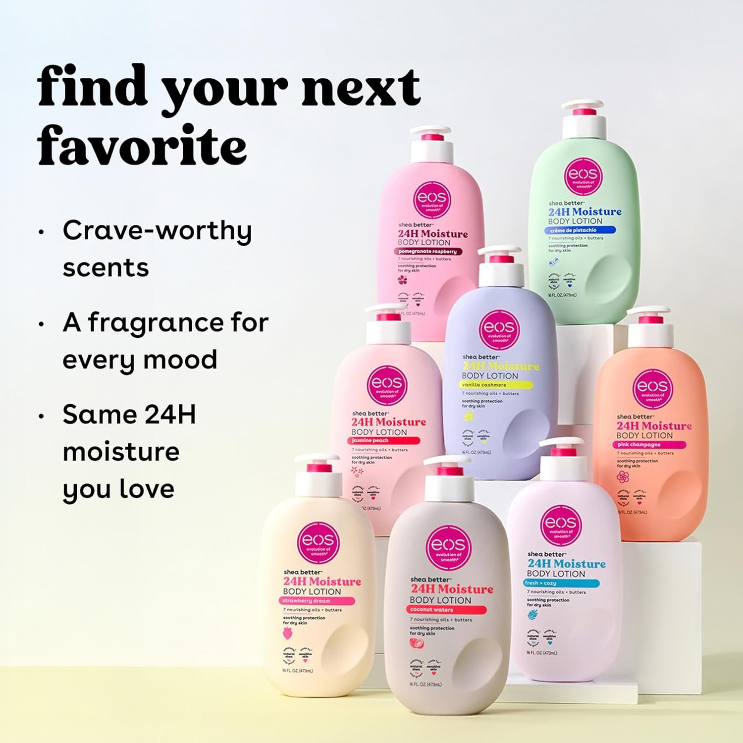 eos Shea Better Body Lotion Vanilla Cashmere, 24-Hour Moisture Skin Care, Lightweight & Non-Greasy, Natural Shea, Vegan, Vanilla Body Lotion, 16 fl oz - Image 10