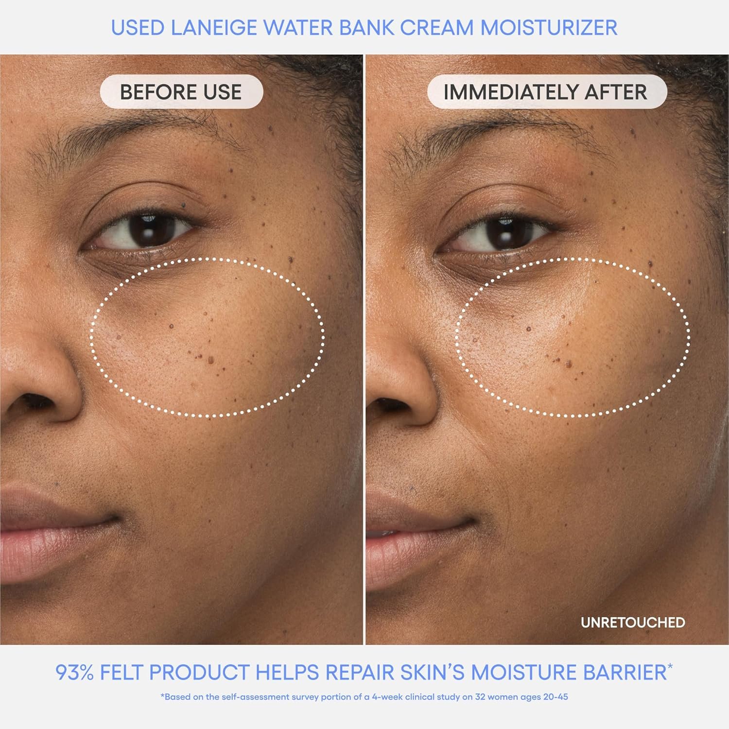 LANEIGE Water Bank Blue Hyaluronic Cream Moisturizer: Hydrating Korean Face Cream with Squalane & Ceramide for Skin Barrier Support, Dermatologist-Tested - Image 6