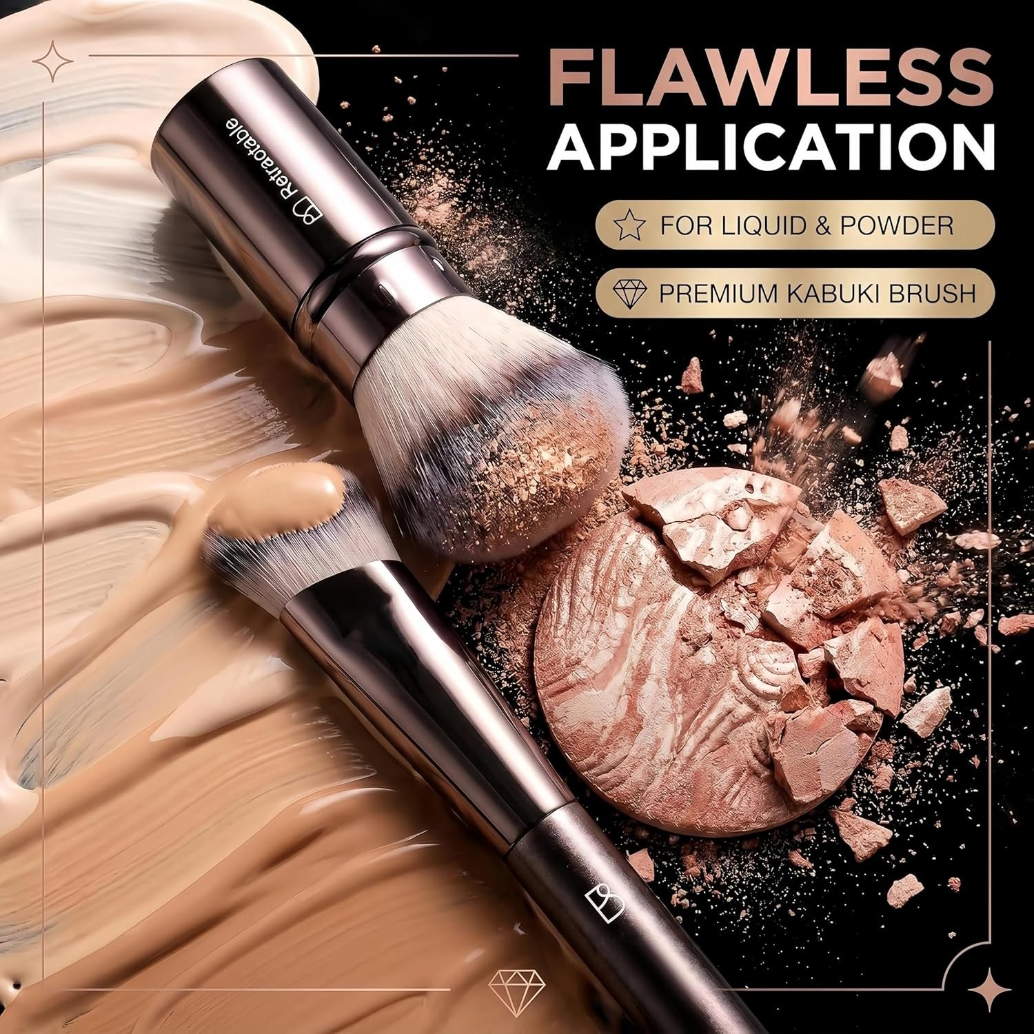 Professional Makeup Brushes BS-MALL with Travel Case, Premium Synthetic Foundation Brushes, Concealer Blush Eyeshadow Brush Kit, Labeled for Beginners & Pro, Ideal for Daily Makeup & Gift - Image 3