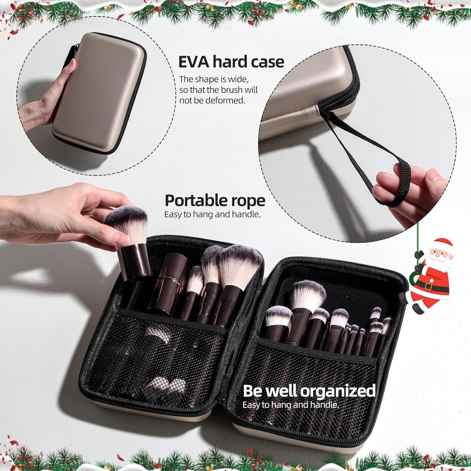 Professional Makeup Brushes BS-MALL with Travel Case, Premium Synthetic Foundation Brushes, Concealer Blush Eyeshadow Brush Kit, Labeled for Beginners & Pro, Ideal for Daily Makeup & Gift - Image 7