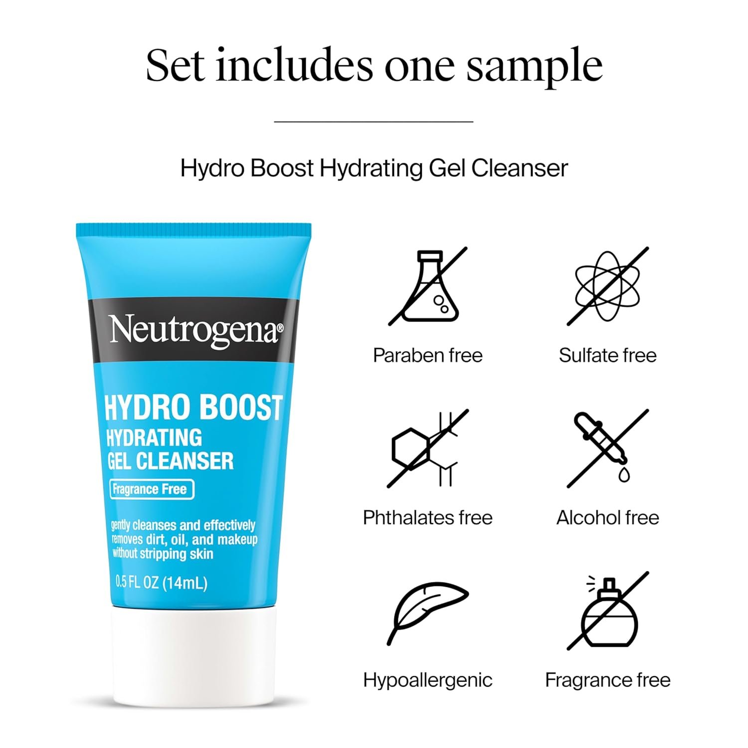 Neutrogena Hydro Boost Water Gel, Hyaluronic Acid Facial Moisturizer for Normal to Oily Skin, Hydrating Face Moisturizer, 1.7 fl. oz + Trial Size Hydro Boost Facial Cleanser, 0.5 fl. oz - Image 6