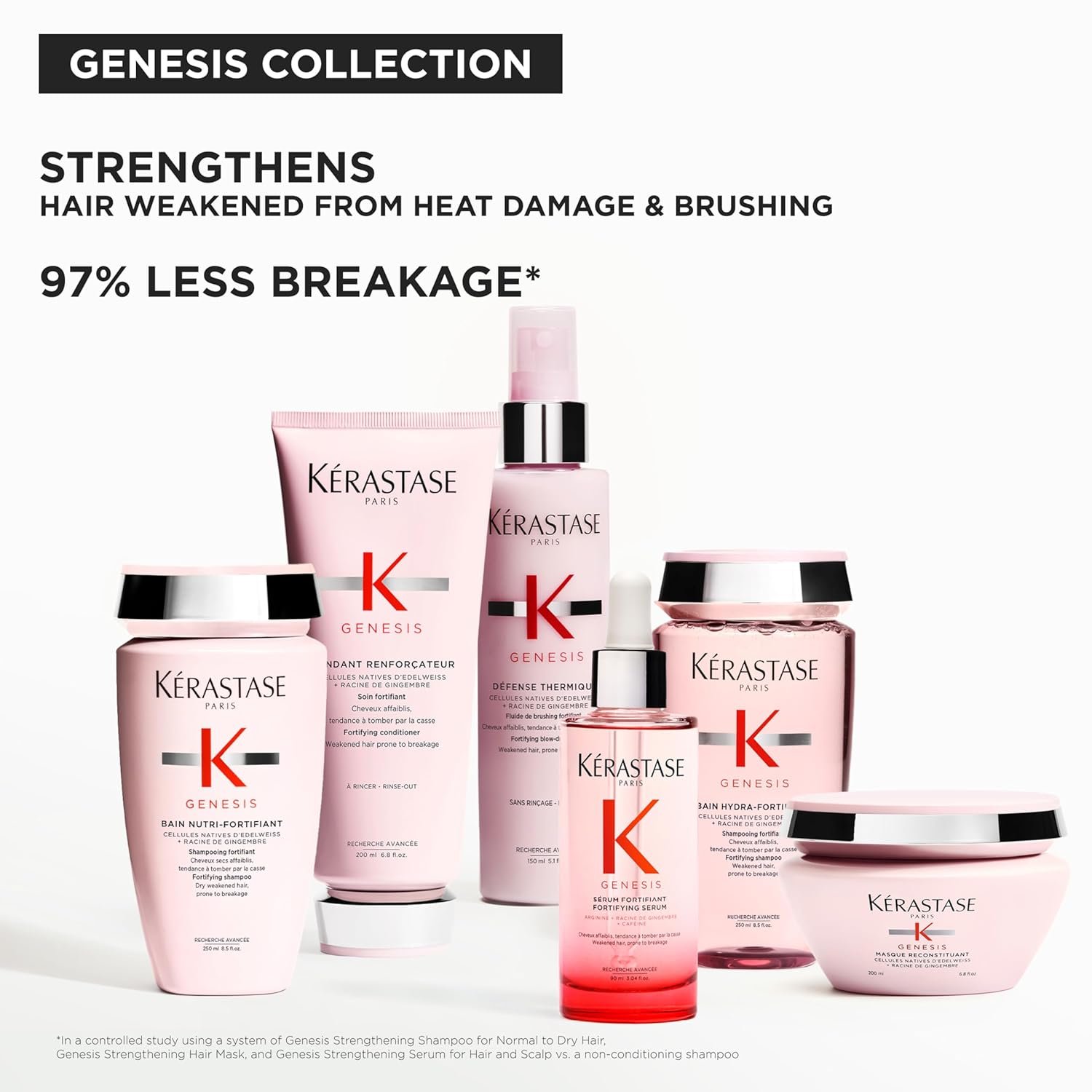 Kerastase Genesis Hydra-Fortifiant Shampoo For Weak or Damaged Hair - Anti-Breakage & Strengthening, Hydrates Hair, Silicone-Free - Image 7