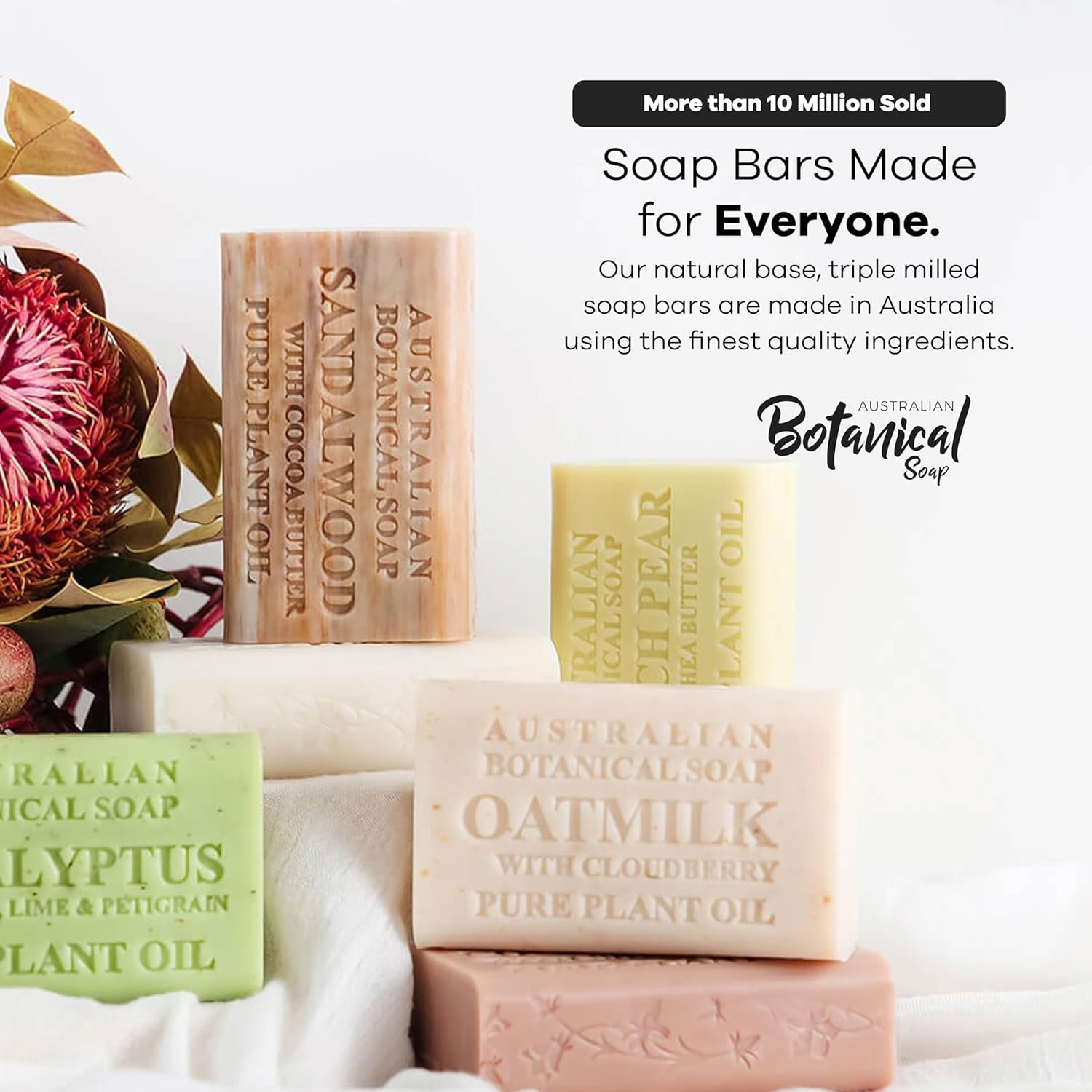 Australian Botanical Soap 6.6 OZ, Pack of 8, Goat Milk Soap Bars with Soya Bean Oil, Enriched with Organic Shea Butter, Suitable for All Skin Types, Packaging May Vary - Image 9