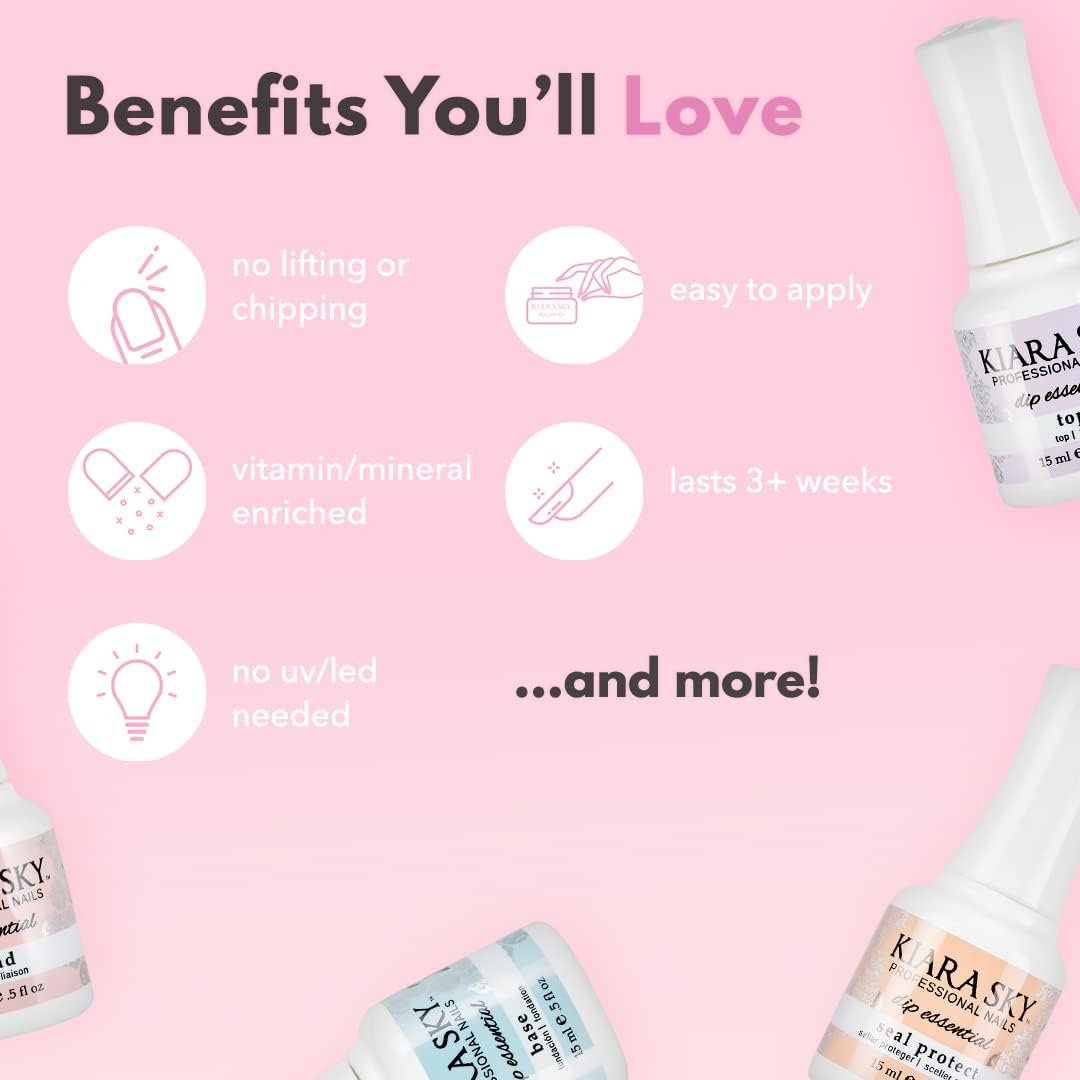 Kiara Sky Professiona Nails - Best-Selling Complete Dip Manicure Starter Kit - 3 Exclusive Colors Included - Image 3