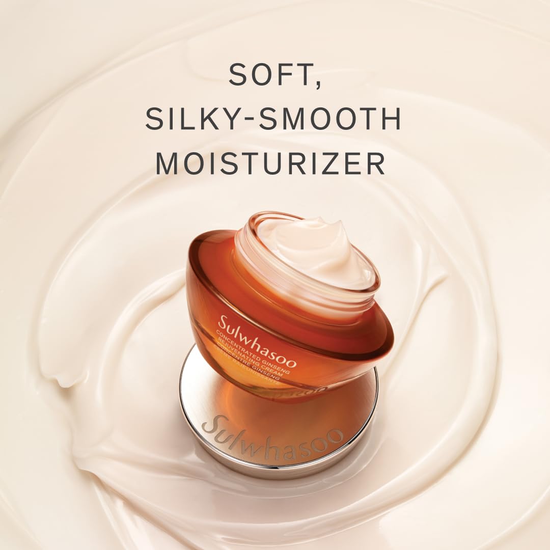 Sulwhasoo Concentrated Ginseng Rejuvenating Cream- Korean Ginseng & Peptide Anti-Aging Moisturizer with Vitamin C Derivative & Squalane for Wrinkles & Deep Hydration (Packaging May Vary) - Image 6