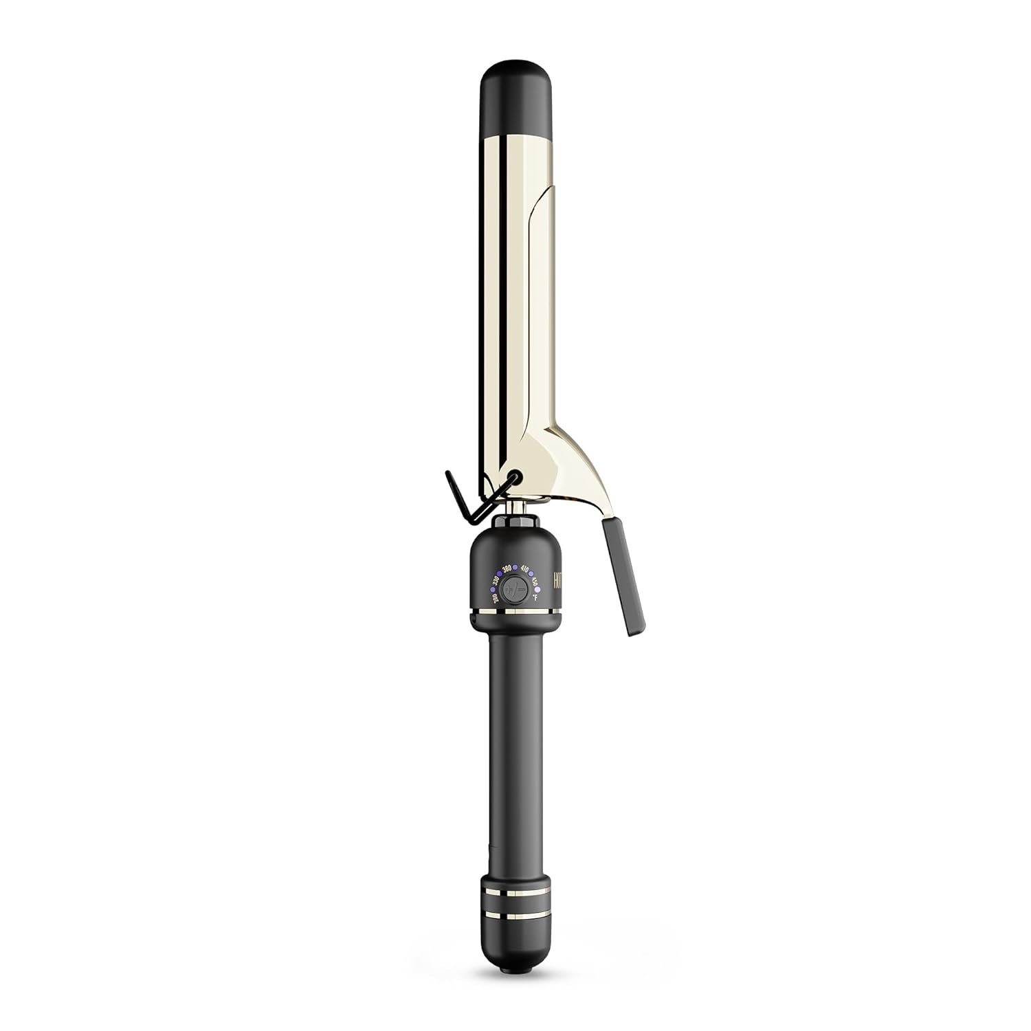 HOT Tools 24K Gold Professional 1 1/4" Extended Barrel Curling Iron with Clamp for Tousled Curls - 24K Gold Technology for Long-Lasting Results & Longer Barrel for Easy Styling