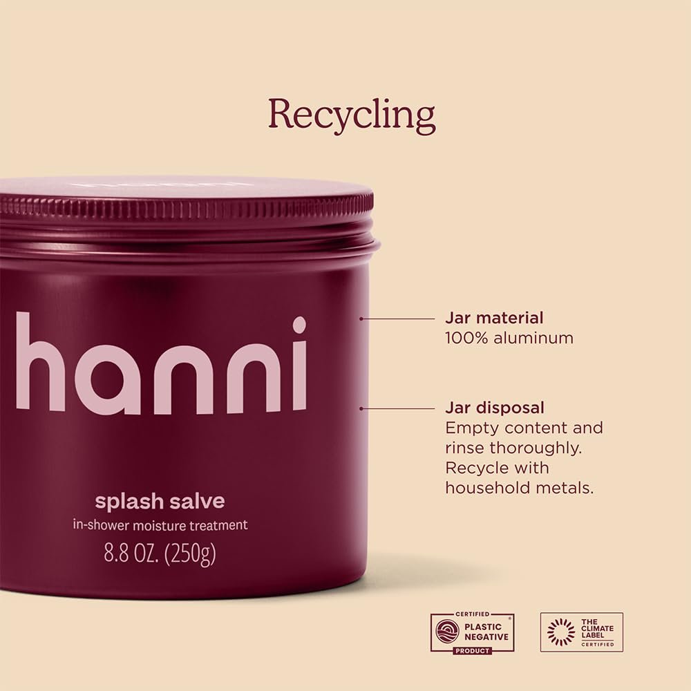 HANNI Splash Salve Body Mask, In-Shower Moisturizer with Coconut, Jojoba, Shea Butter & Glycerin, Deep Conditioning for All Skin Types, 250 mL / 8.8 oz - Image 7
