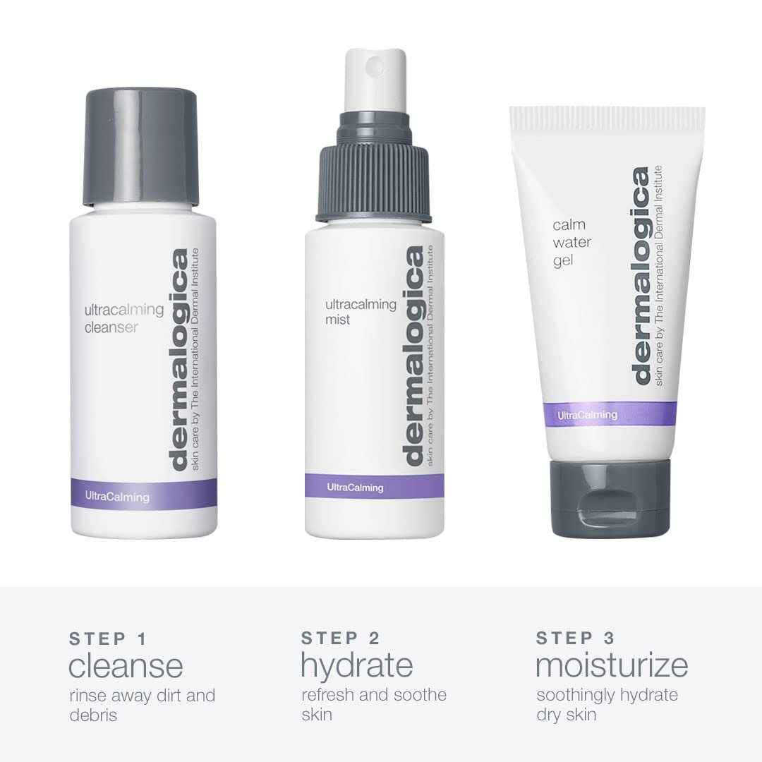 Dermalogica Sensitive Skin Rescue Kit - Set Contains: Face Wash, Toner, and Face Moisturizer - Skin Care To Calm, Soothe and Minimize Irritation - Image 3