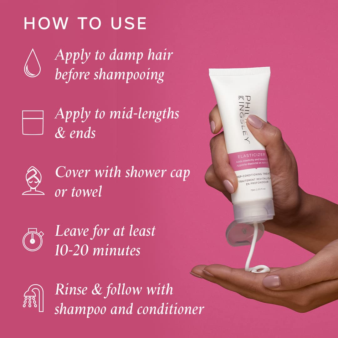 PHILIP KINGSLEY - Elasticizer | Deep Conditioner | Repair Hair Mask Treatment for All Hair Types | Pre-Shampoo Deep Conditioning Mask | Hydrates, Adds Shine and Reduces Breakage and Frizz | 2.53oz - Image 6