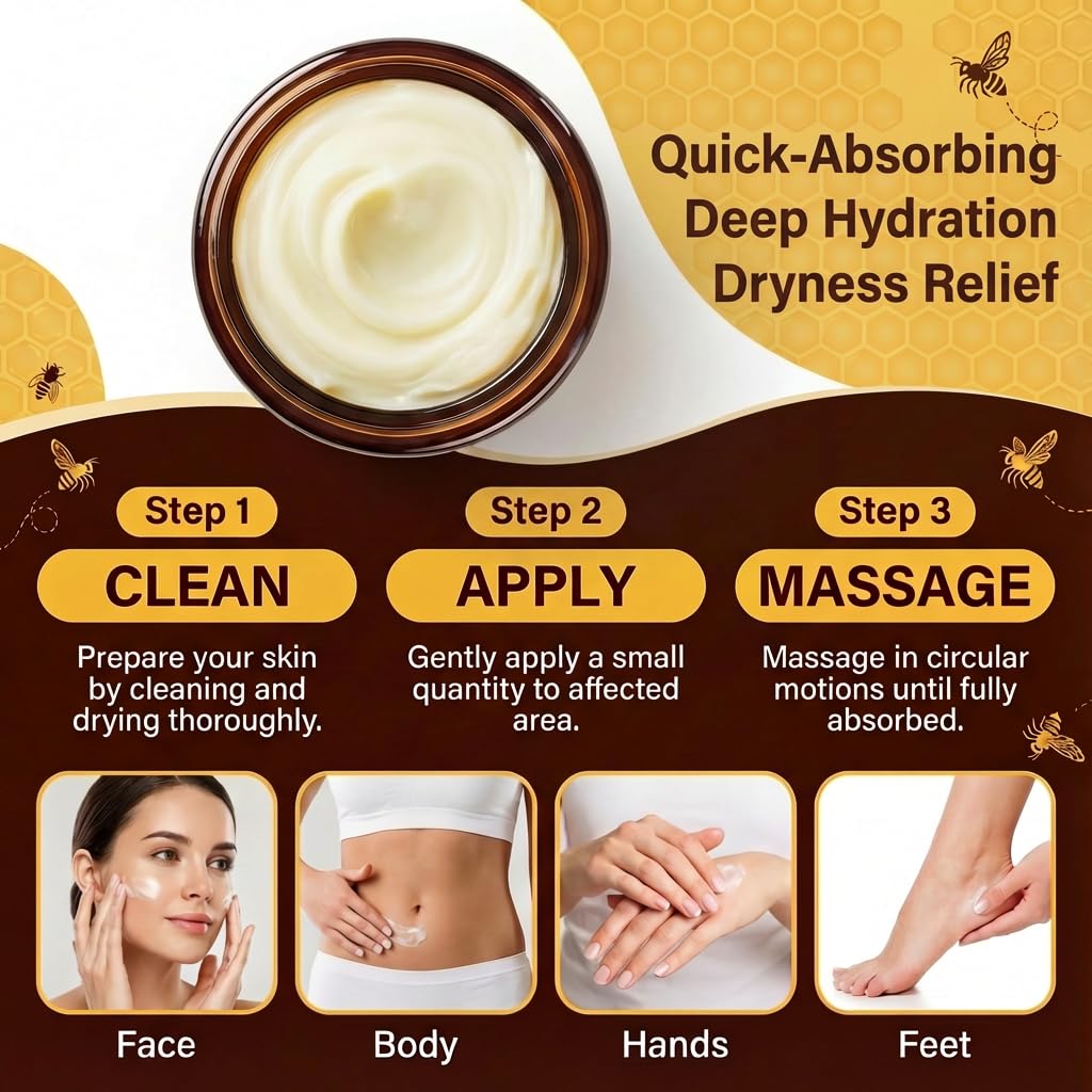 Beef Tallow for Skin,Face,Body - Handmade Whipped Tallow Face Moisturizer& Tallow Balm with 100% Grass-Fed Beef Tallow & Raw Honey,Narural Organic Tallow and honey balm for Men&Women,Unscented,4.23OZ - Image 7