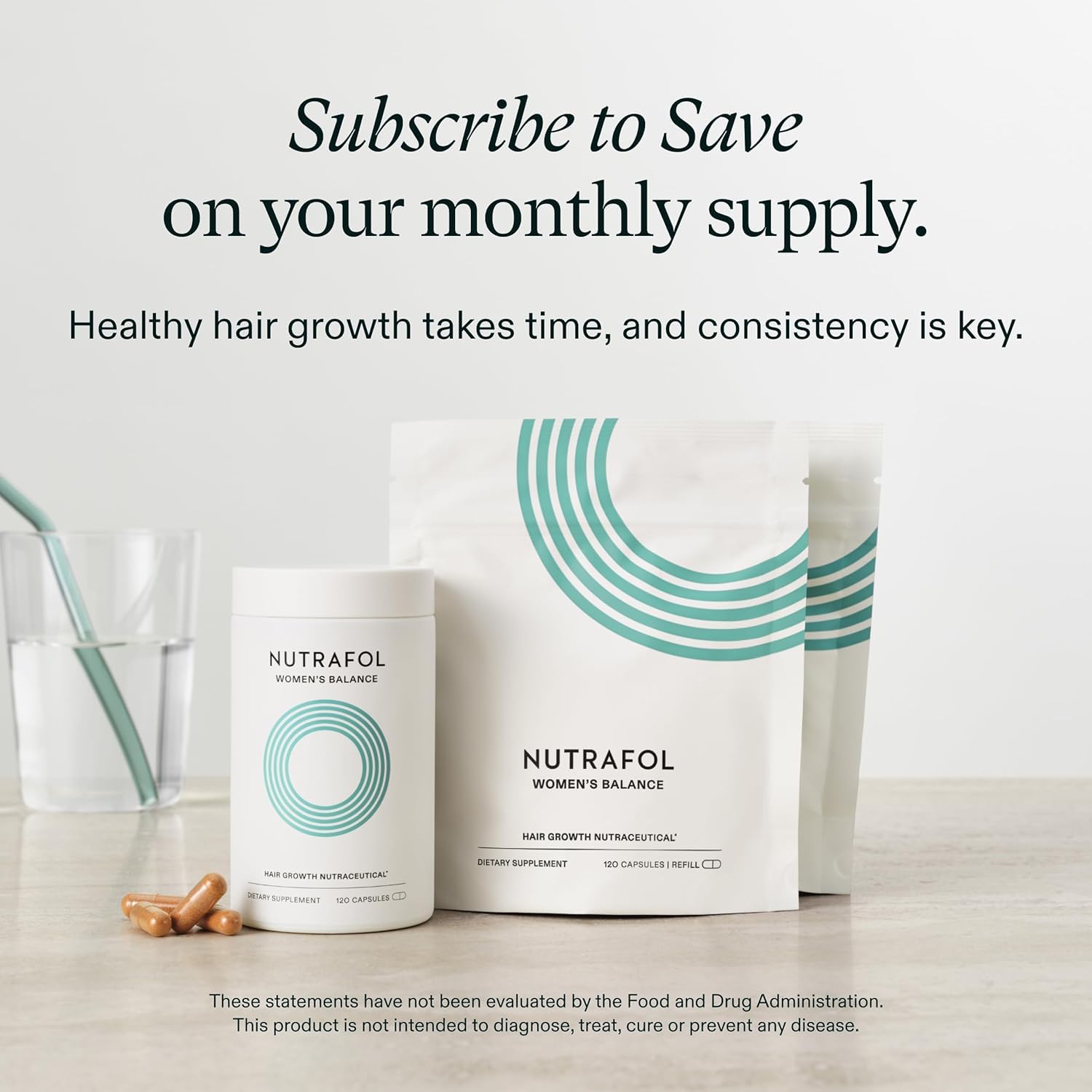 Nutrafol Women's Balance Hair Growth Supplements, Ages 45 and Up, Clinically Tested for Visibly Thicker Hair and Scalp Coverage, Dermatologist Recommended - 1 Month Supply - Image 8