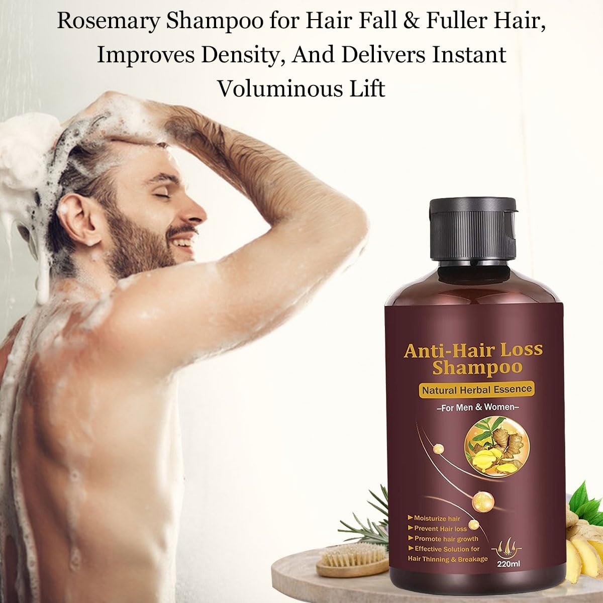 Hair Growth Shampoo - Anti-Thinning, Thickening Shampoo for Hair Loss & Grow Hair Fast for Men & Women, 220ML - Image 7