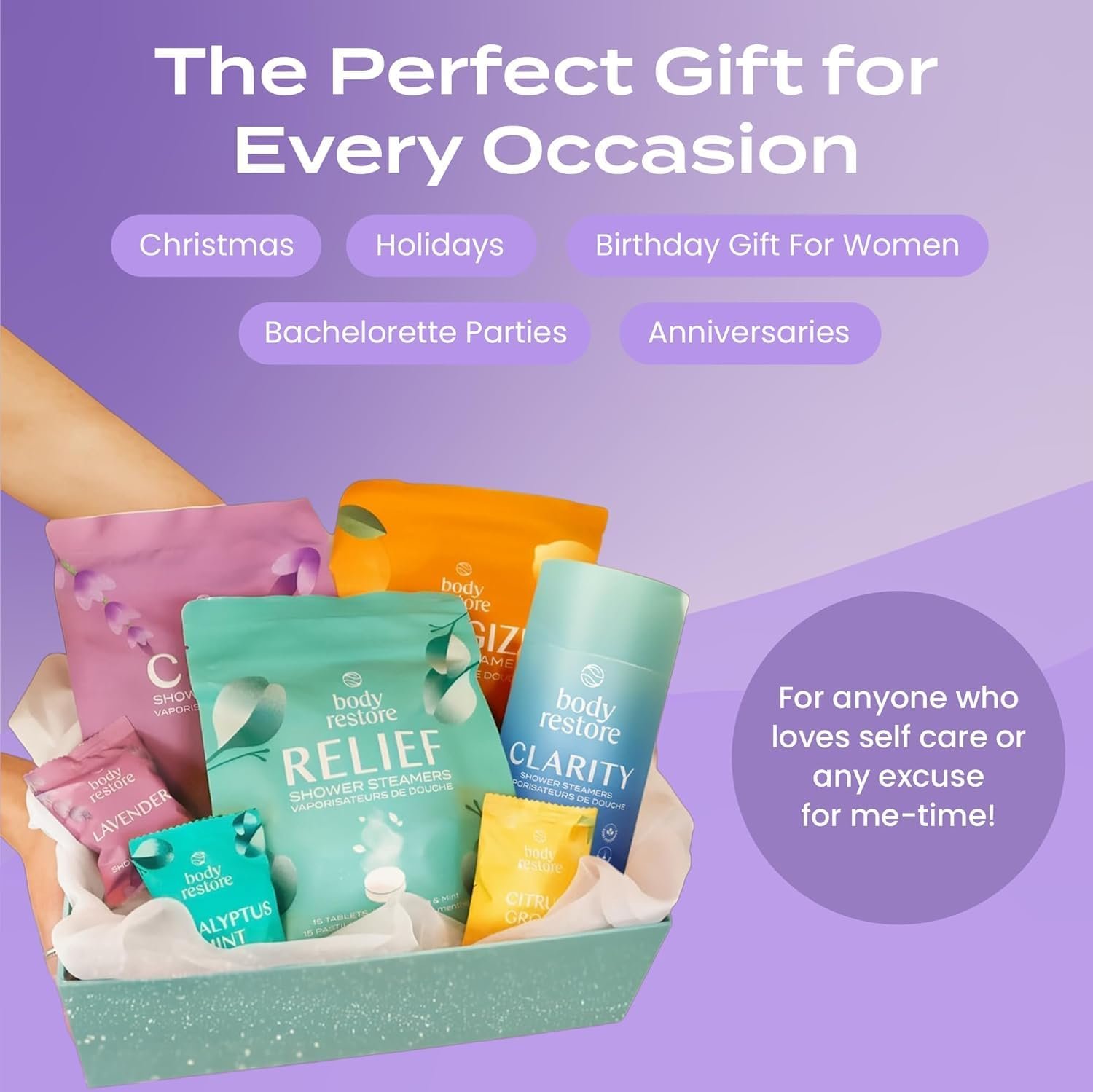 Body Restore Shower Steamers Aromatherapy 15 Pack – Fathers Day Gift for Dad, Luxury Spa Gifts for Men, Relaxation Stress Relief Self Care – Premium Lavender Essential Oil Tablets - Image 6