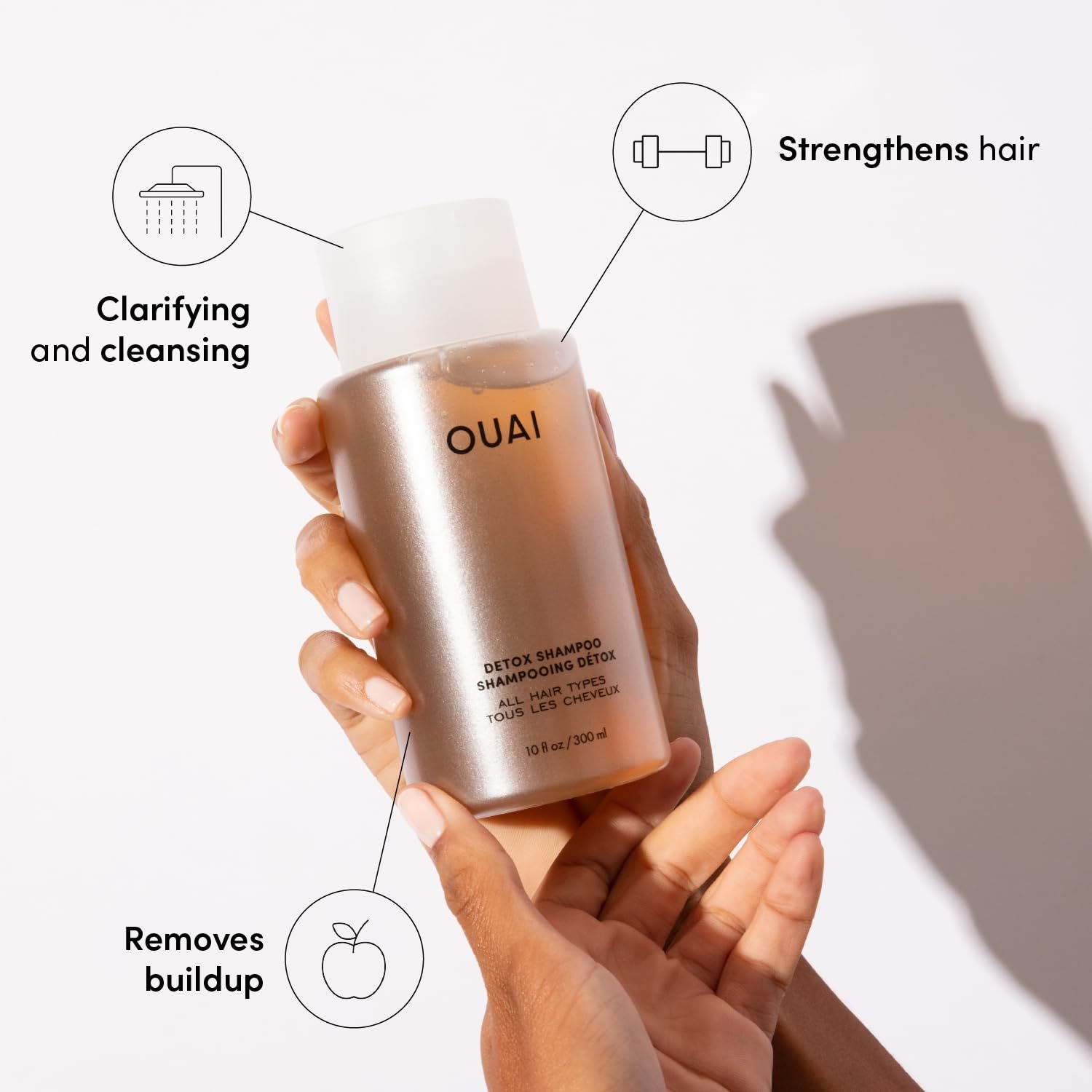 OUAI Travel Kit - Includes Travel Size Leave In Conditioner, Detox Shampoo, Fine to Medium Hair Mask, Scalp & Body Scrub (4 Count) - Image 5