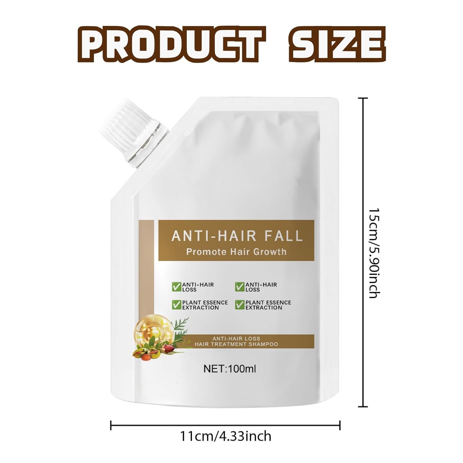 Generic 2Pcs Anti-Hair Fall Hair Loss Shampoo, Anti-Hair Fall Promote Hair Growth, Rich in Various Plant Extracts Moisturize, Suitable For All Hair Type - Image 7