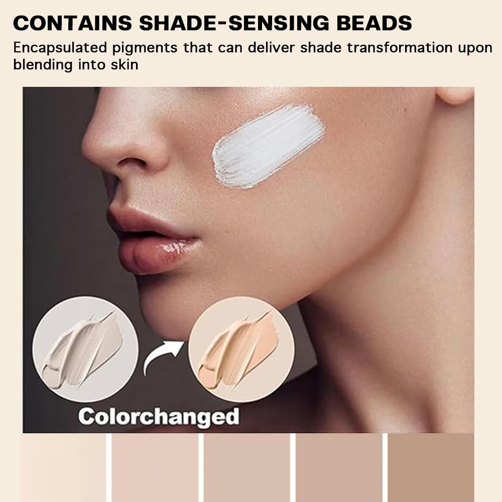 Foundation 4 in 1 - Color Changing Foundation, Medium Spectrum with SPF 50, Hypoallergenic Hydrating Liquid Concealer, Long-lasting & Waterproof Natural Finish - 1.06 fl oz - Image 4