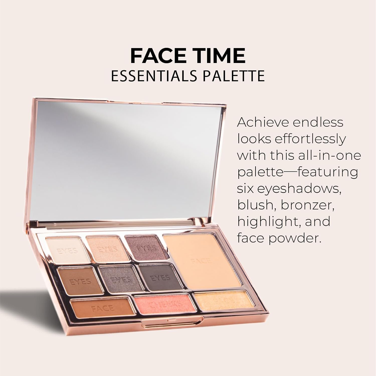 LUMINESS Face Time All In One Makeup Kit - Includes Face Palette, Airbrush Foundation, and Makeup Brush - Long-Wearing, Silky, Soft, Easy to Blend, 3-PC Make Up Set (03 - Light Medium) - Image 5